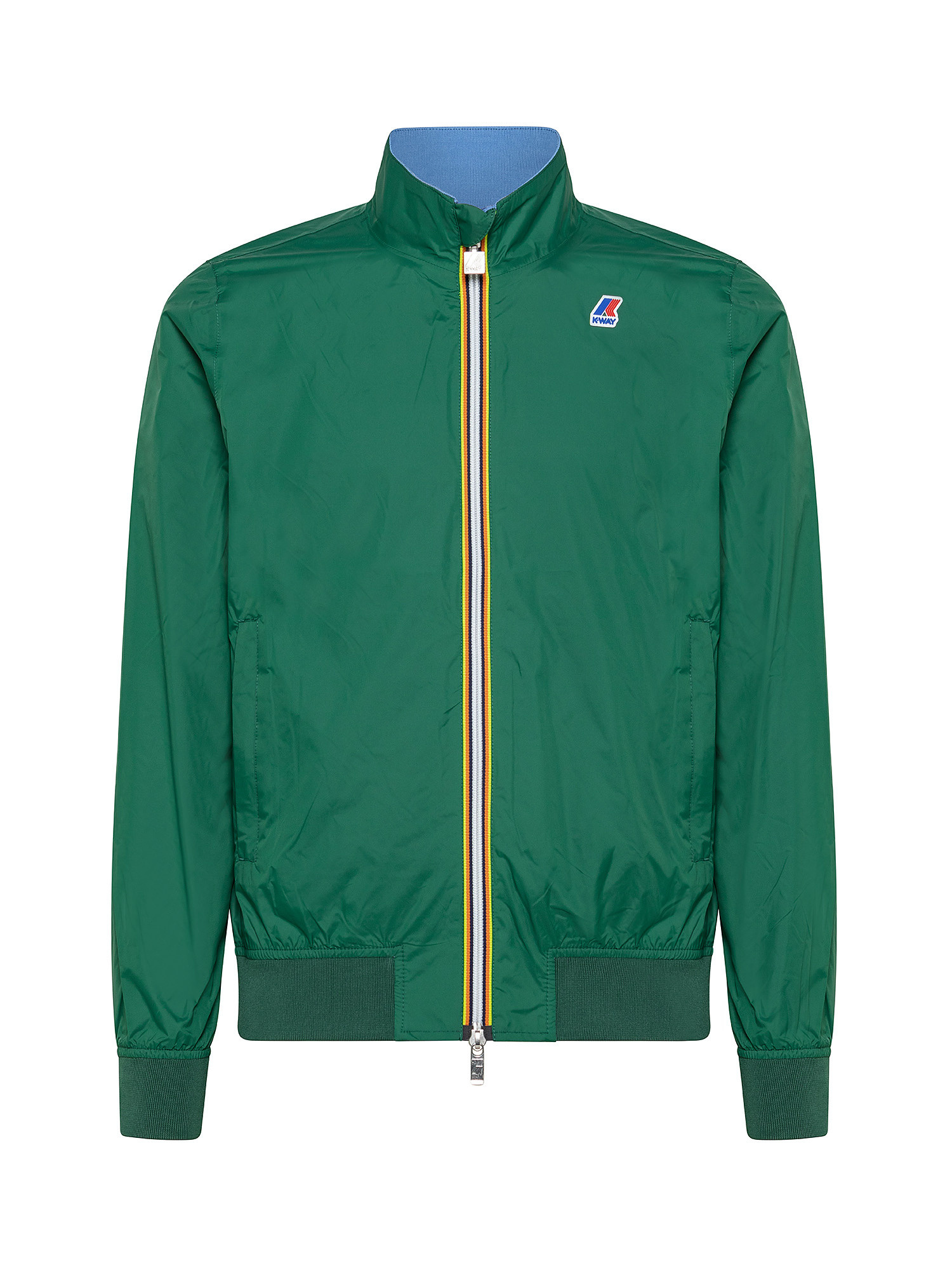 Reversible slim fit waterproof jacket, Green, large image number 0