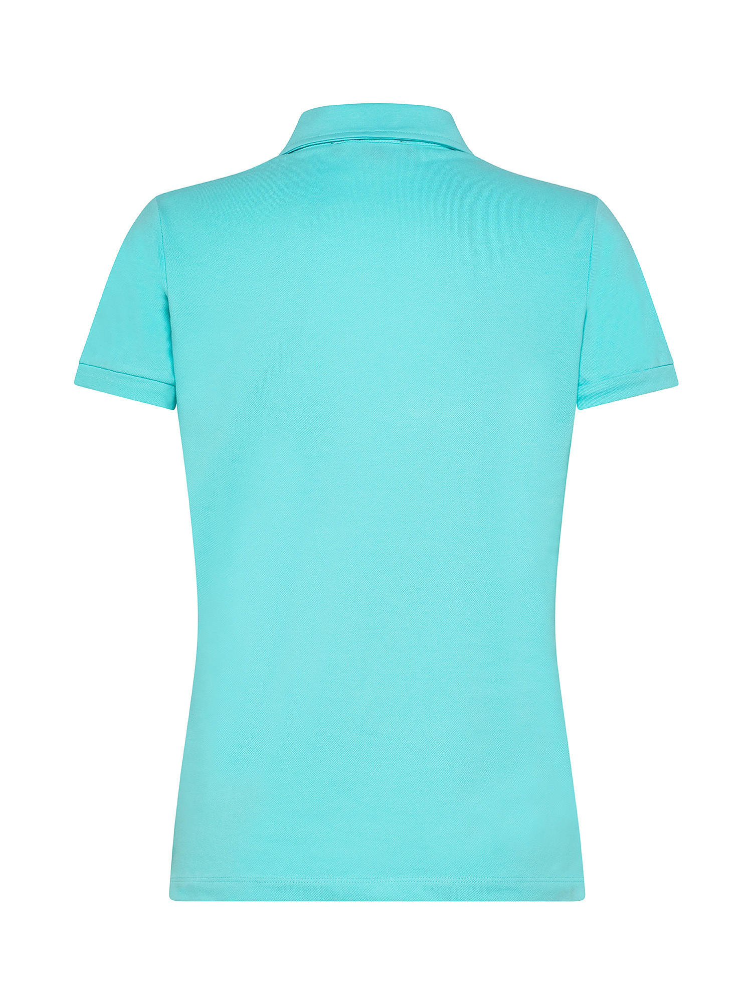 Polo shirt with rouches, Turquoise, large image number 1