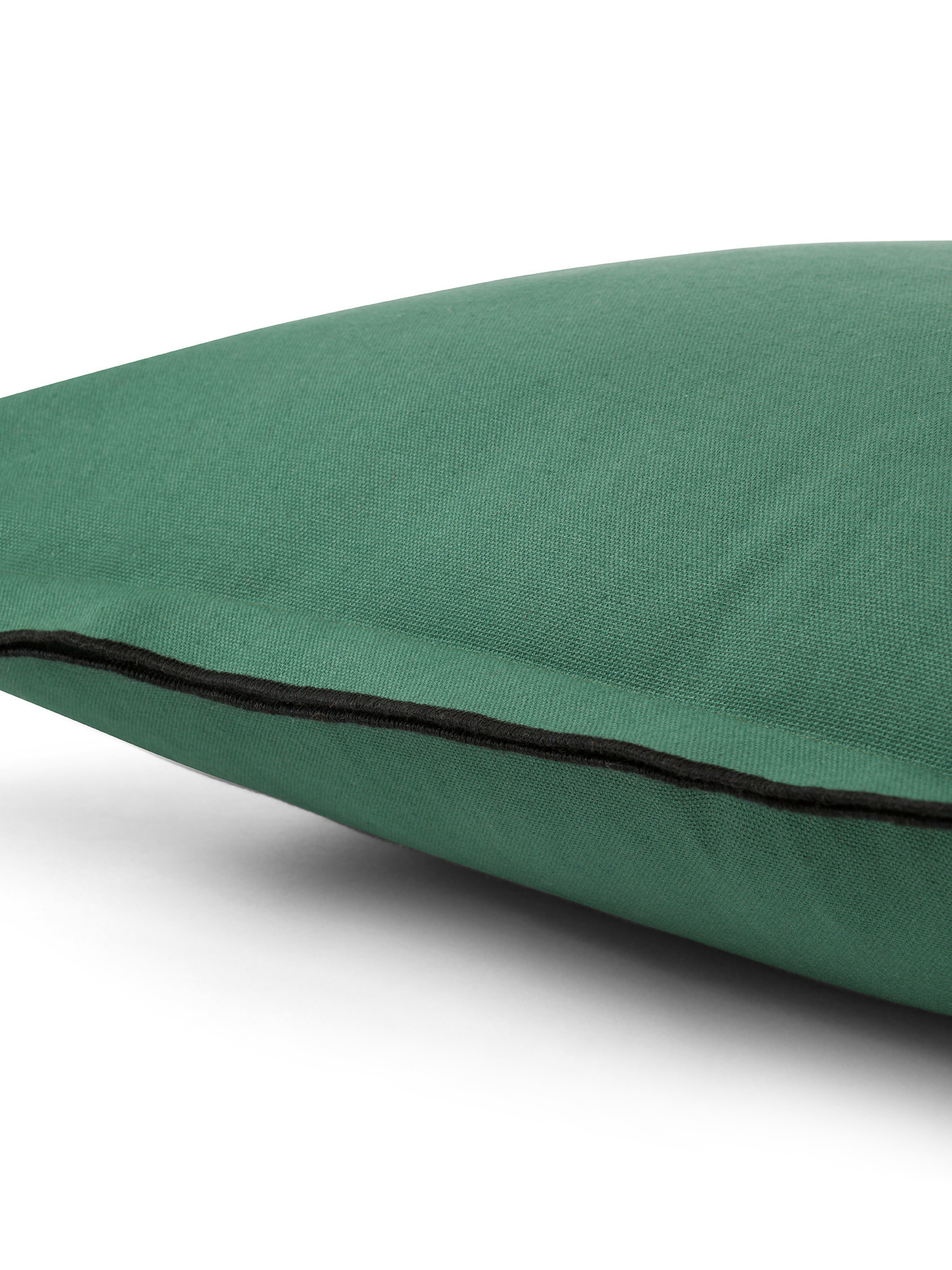Cotton cushion with overlock border 45x45cm, Green, large image number 2