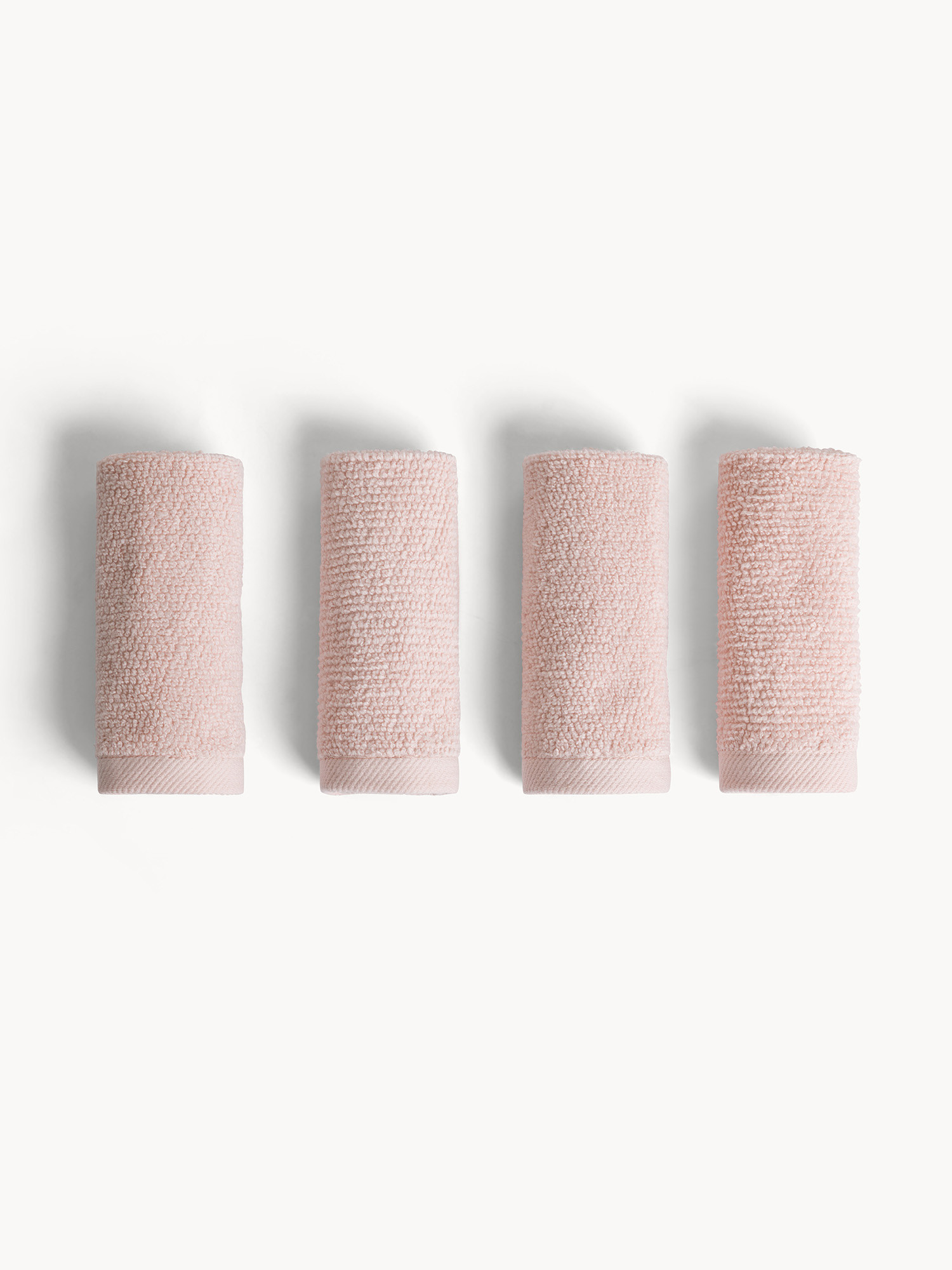 Set 4 lavette in spugna zero twist tinta unita, Rosa, large image number 0