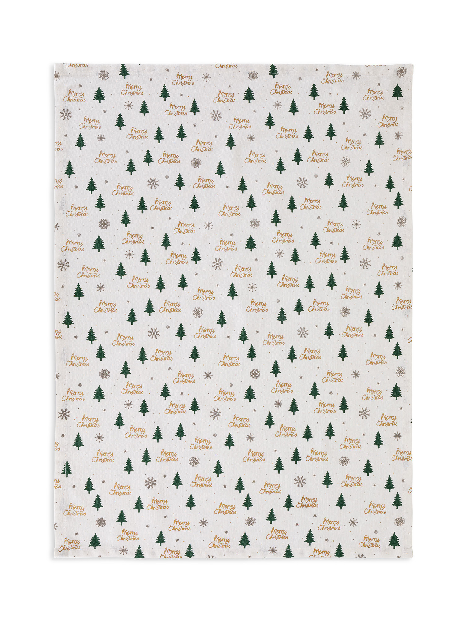 Set of 2 Christmas tree cotton tea towels, Green, large image number 2