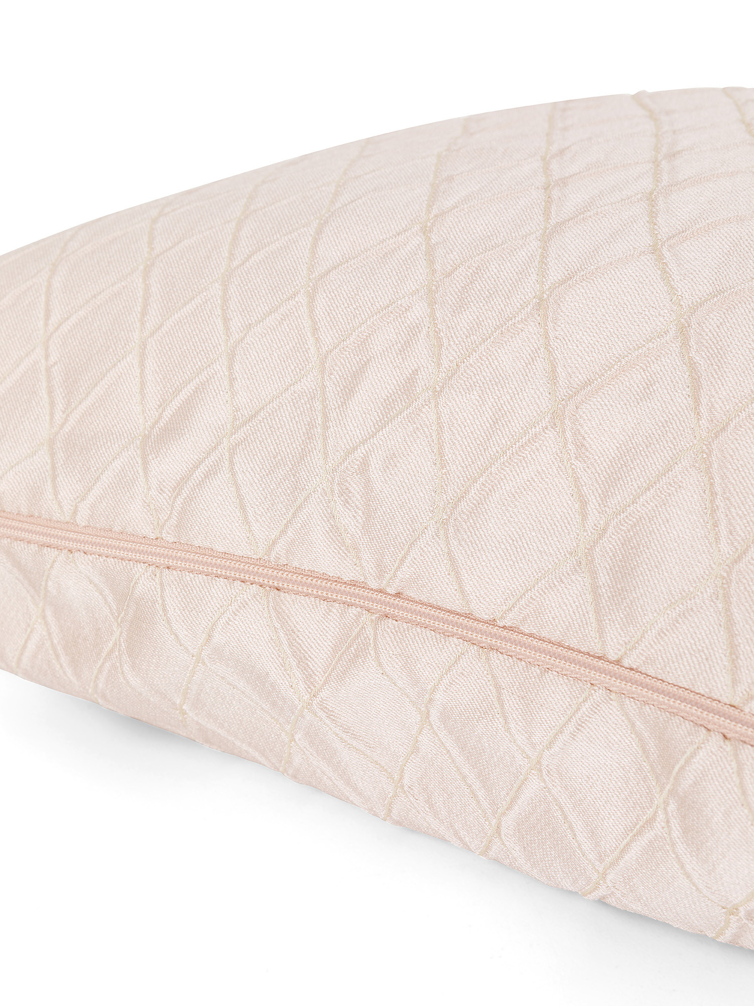 Jacquard cushion with rhombus motif 45x45cm, Pink, large image number 2