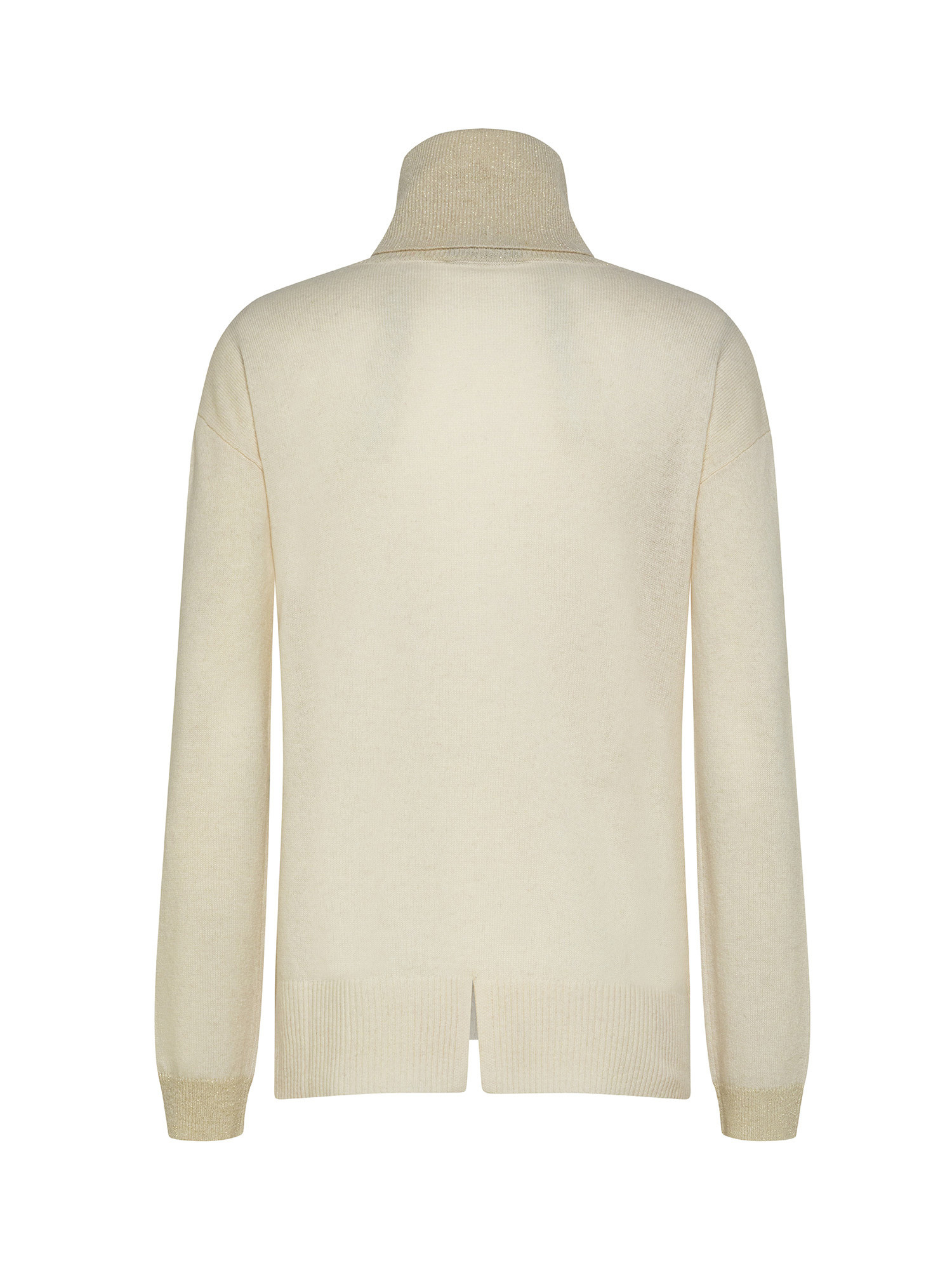 Koan - Pullover collo alto in lana e cashmere, Bianco, large image number 1