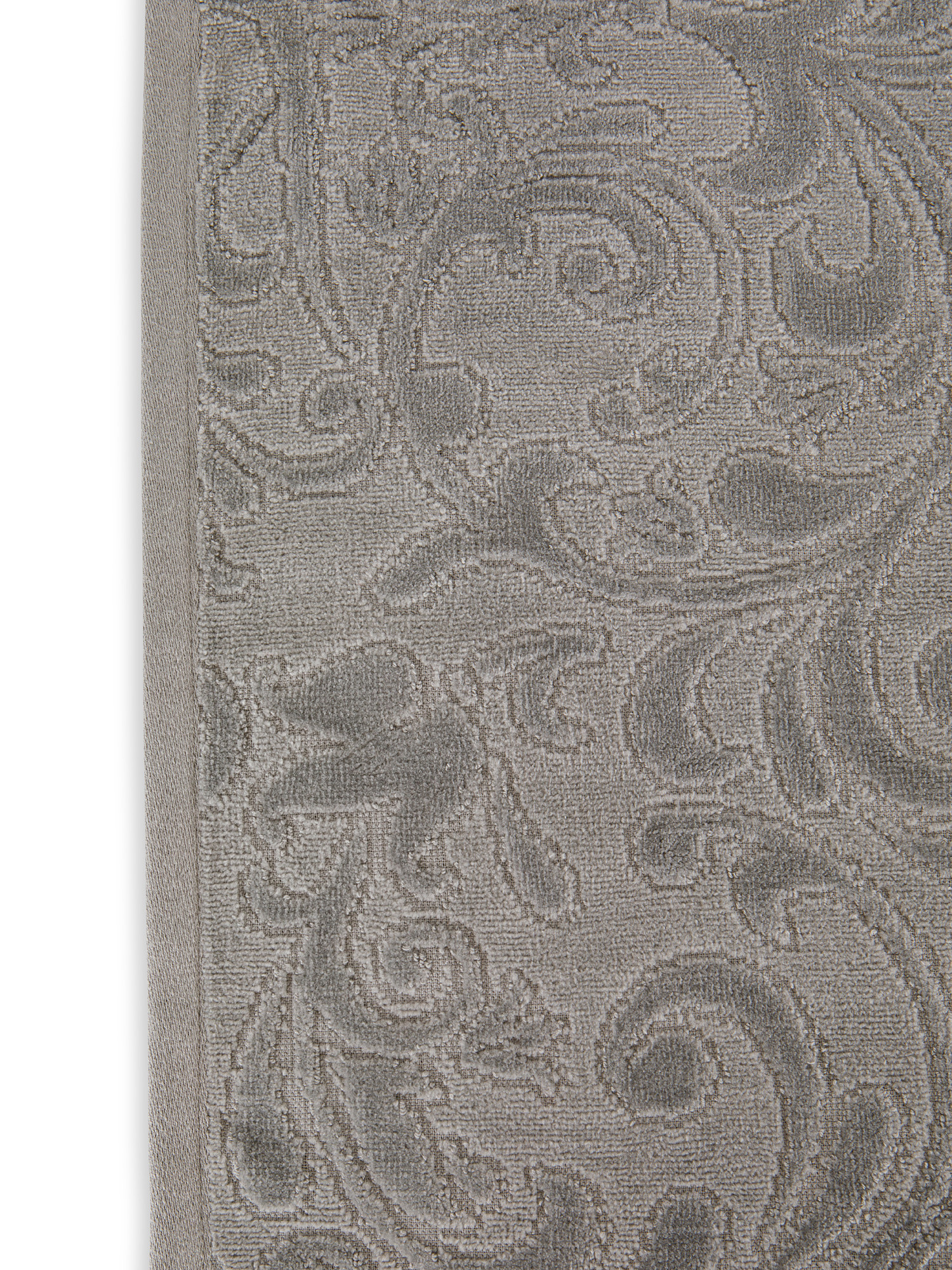Pure cotton towel with flower pattern, Grey, large image number 2