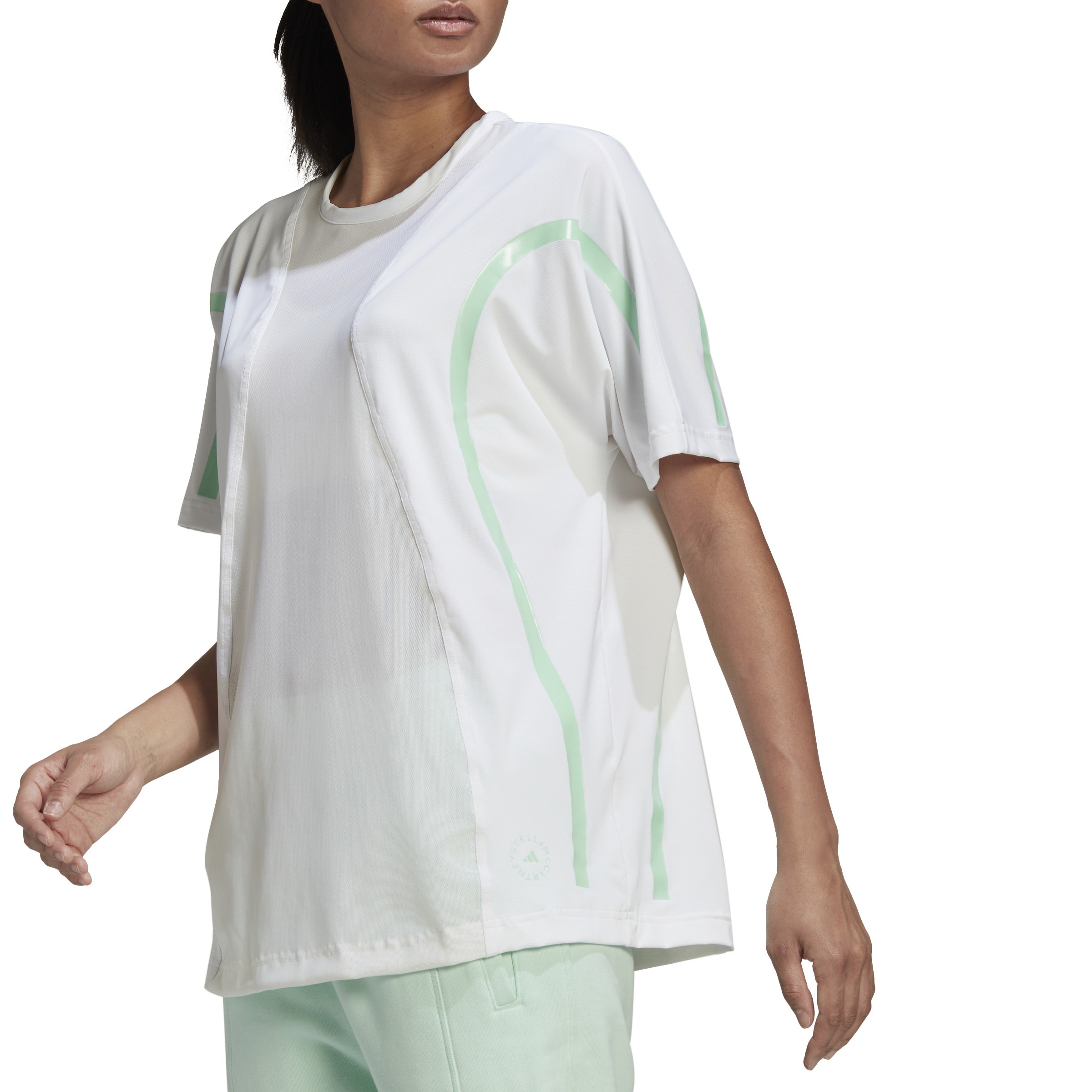 T-shirt da corsa adidas by Stella Mccartney, Bianco, large image number 3