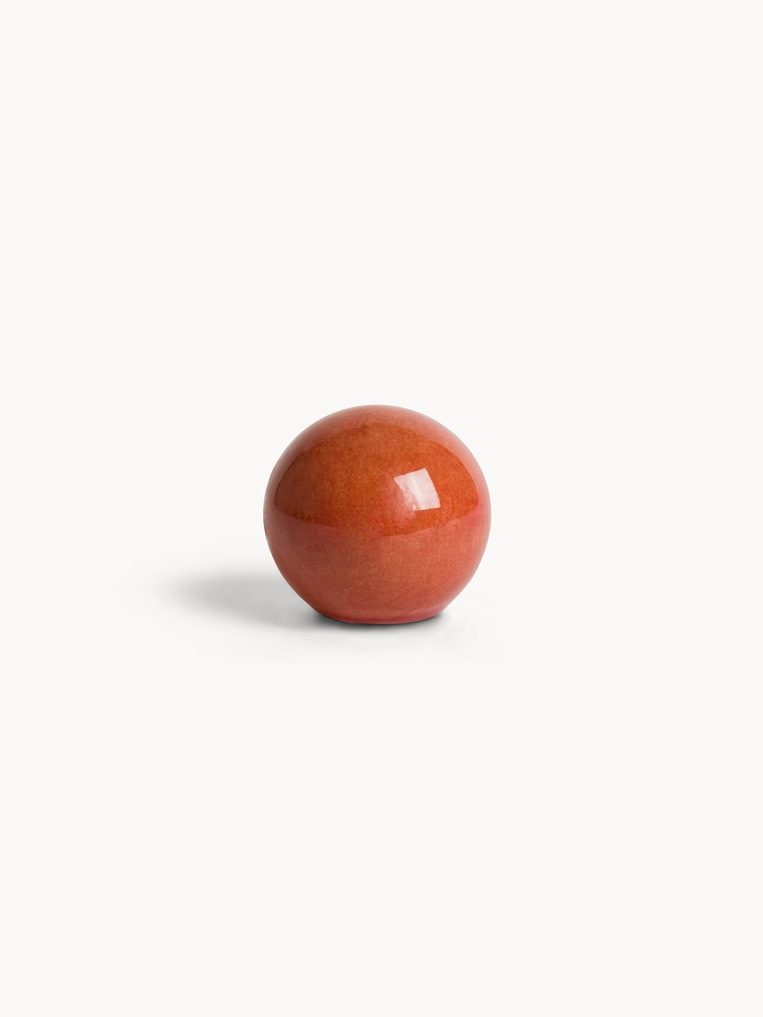Vietnamese handcrafted ceramic paperweight, Orange, large image number 0
