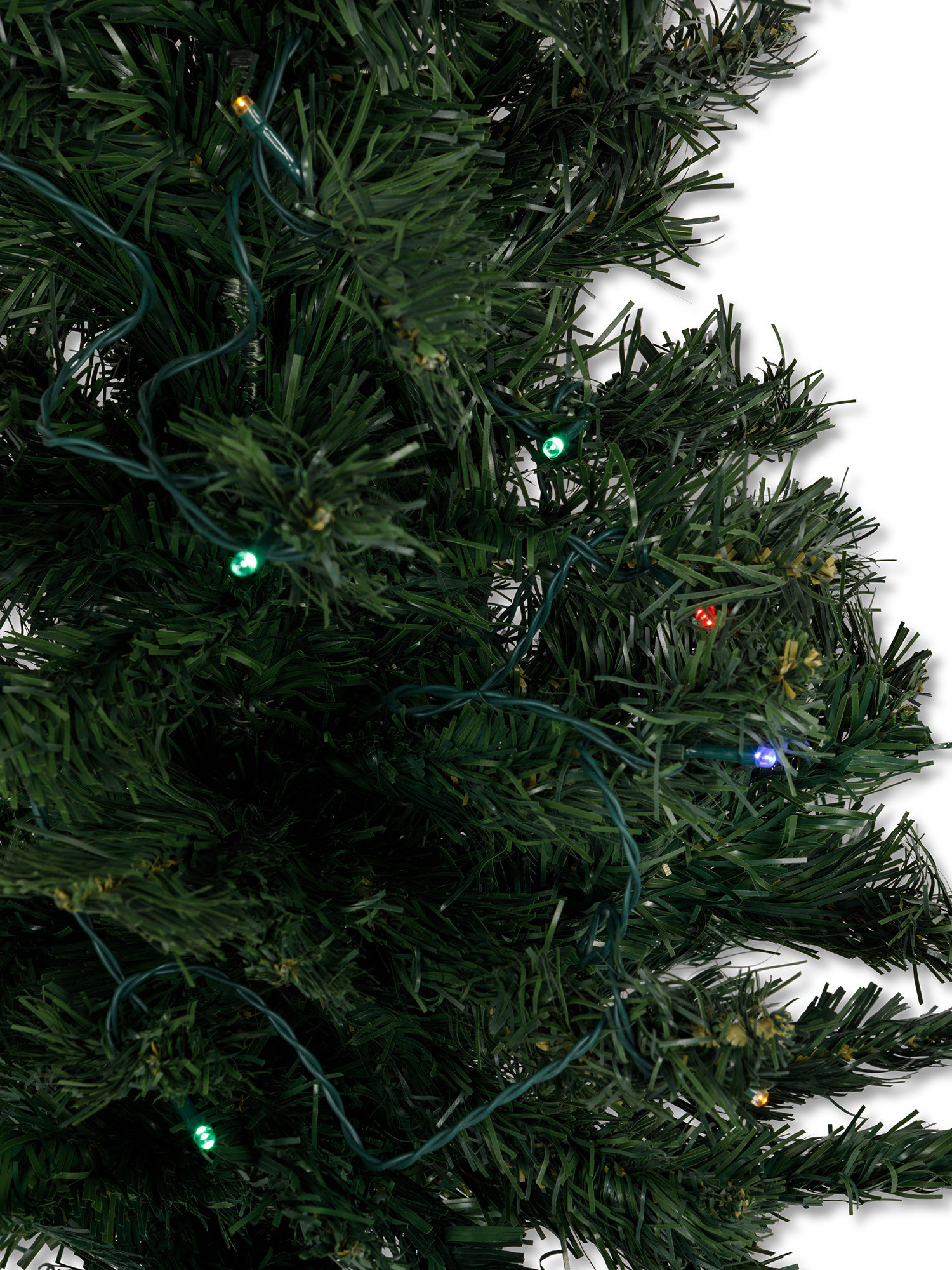 Albero di Natale con led e decori integrati H90, Verde, large image number 1