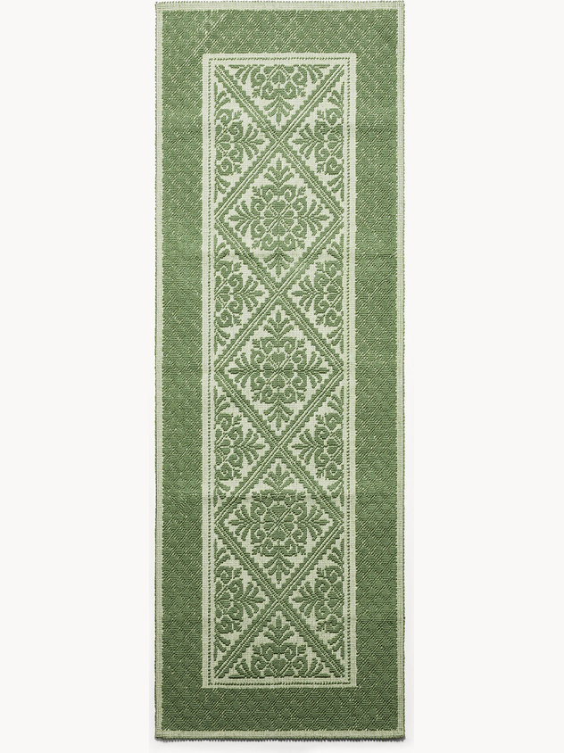 Sardinian kitchen rug in solid color pure cotton