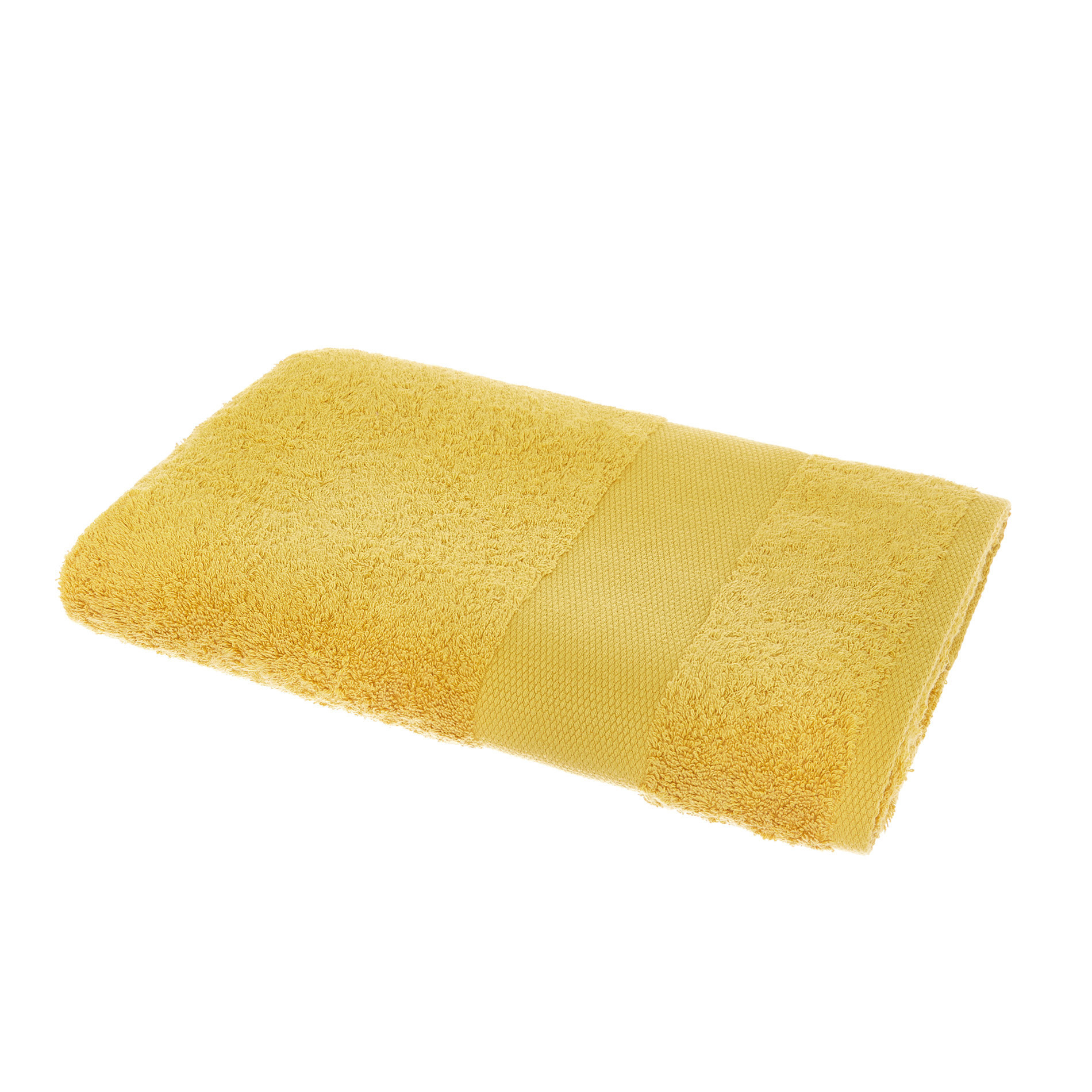 Asciugamano spugna di puro cotone Zefiro, Giallo senape, large image number 1