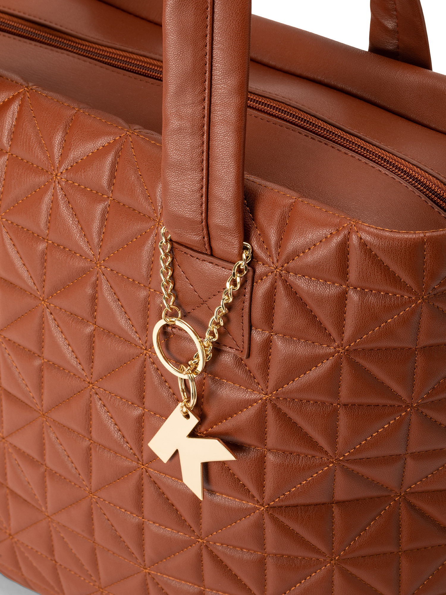 Koan - Shopping bag with motif, Brown, large image number 2