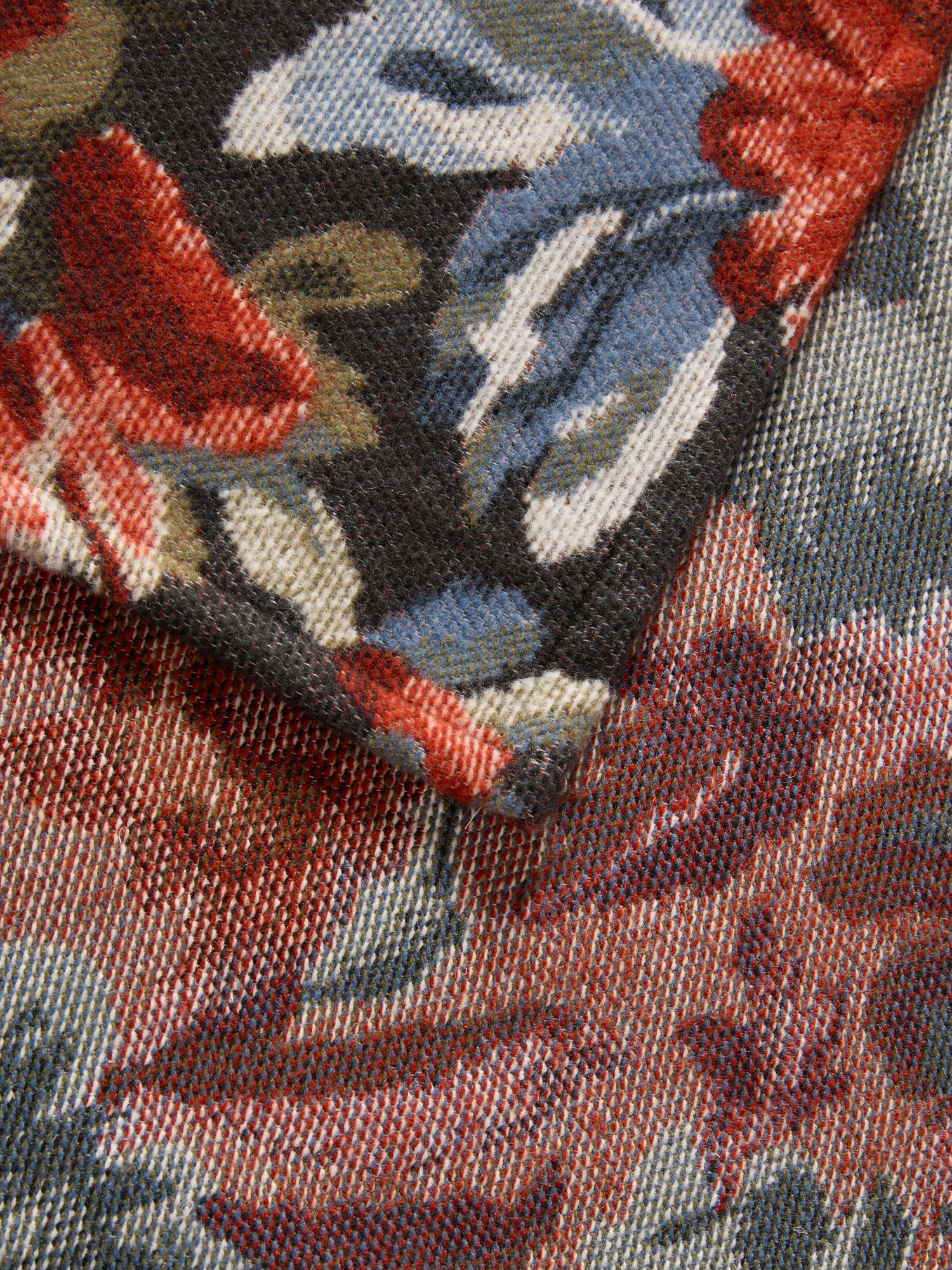 Plaid con motivo floreale, Multicolor, large image number 1