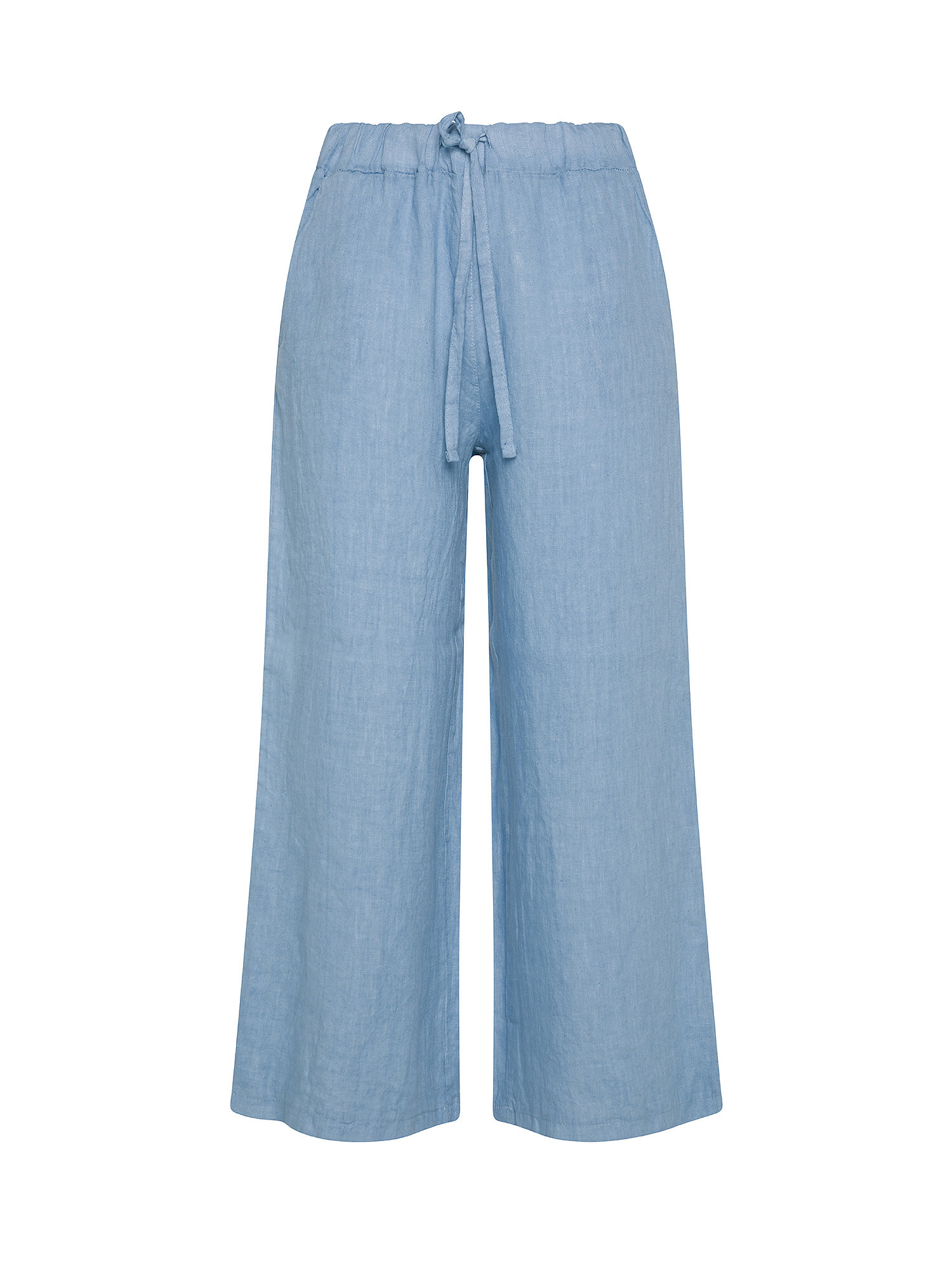 Koan - Wide linen trousers, Denim, large image number 0