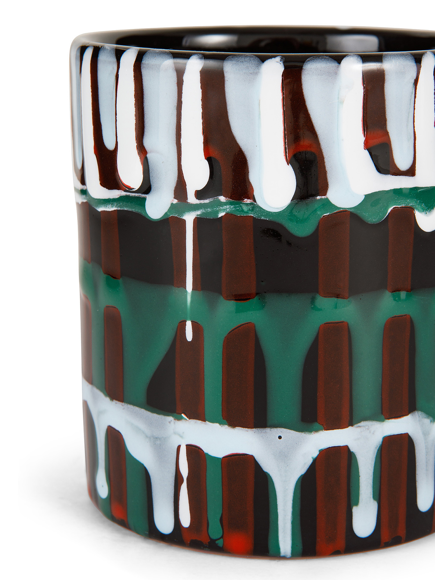 Bicchiere ceramica di Grottaglie realizzato e dipinto a mano, Multicolor, large image number 2