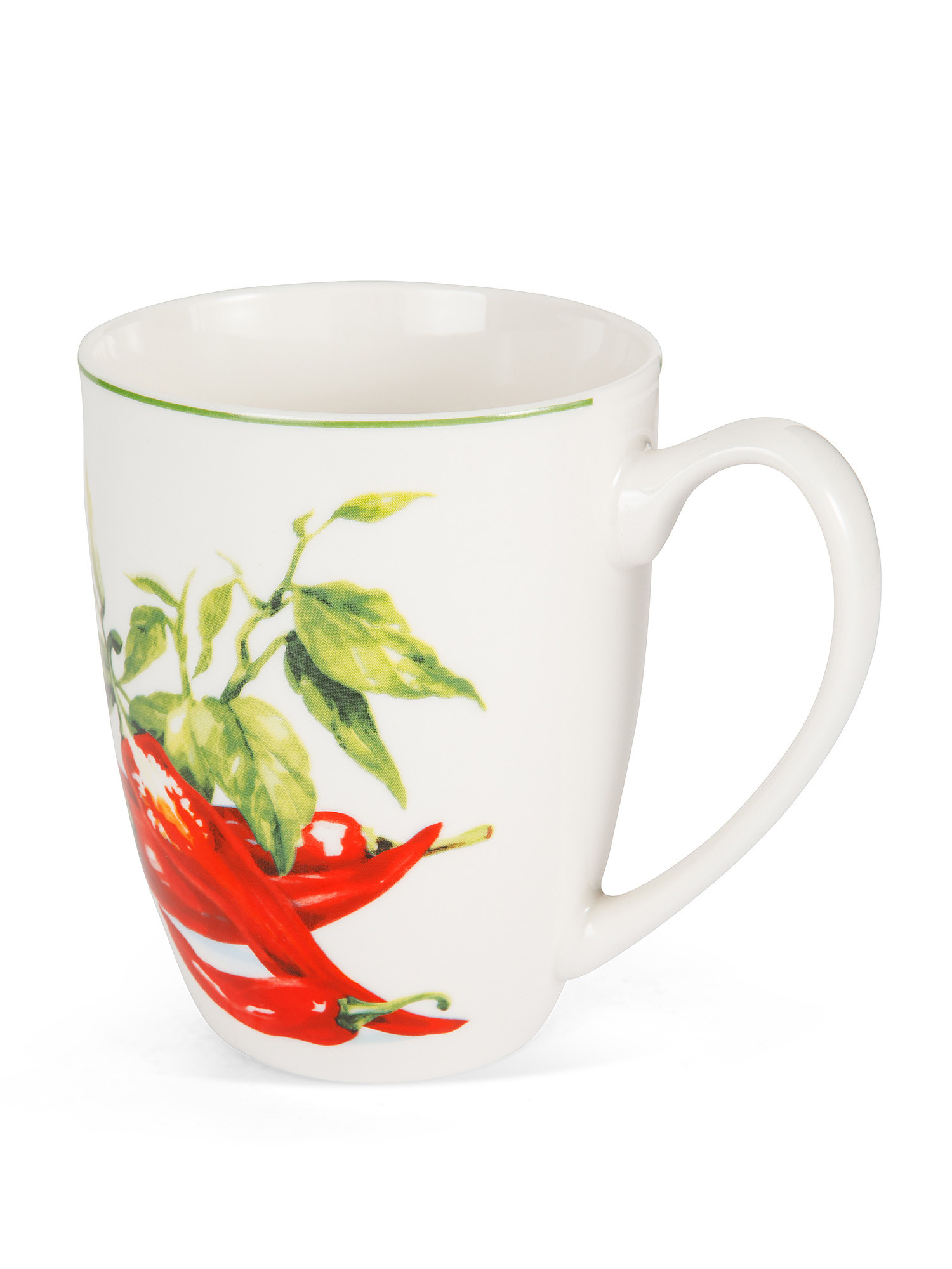Mug in new bone china with chillies motif, White, large image number 1