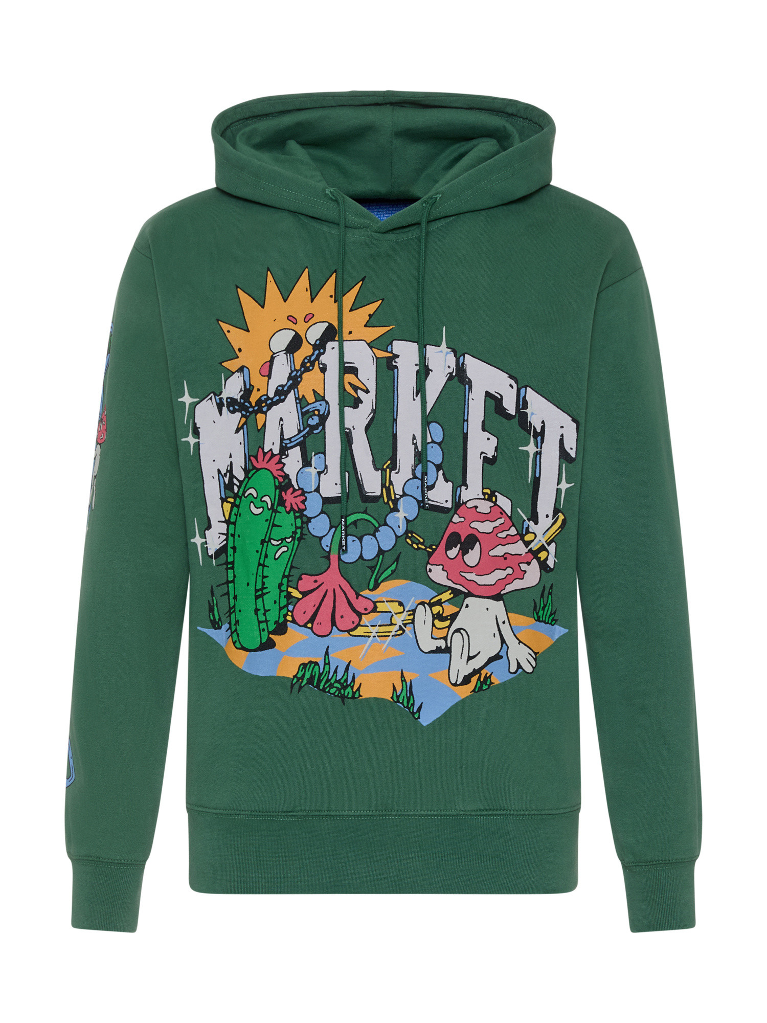 Market - Hooded sweatshirt with print, Green, large image number 0