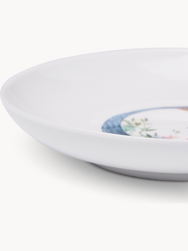 Piattino pane in new bone china lettera G