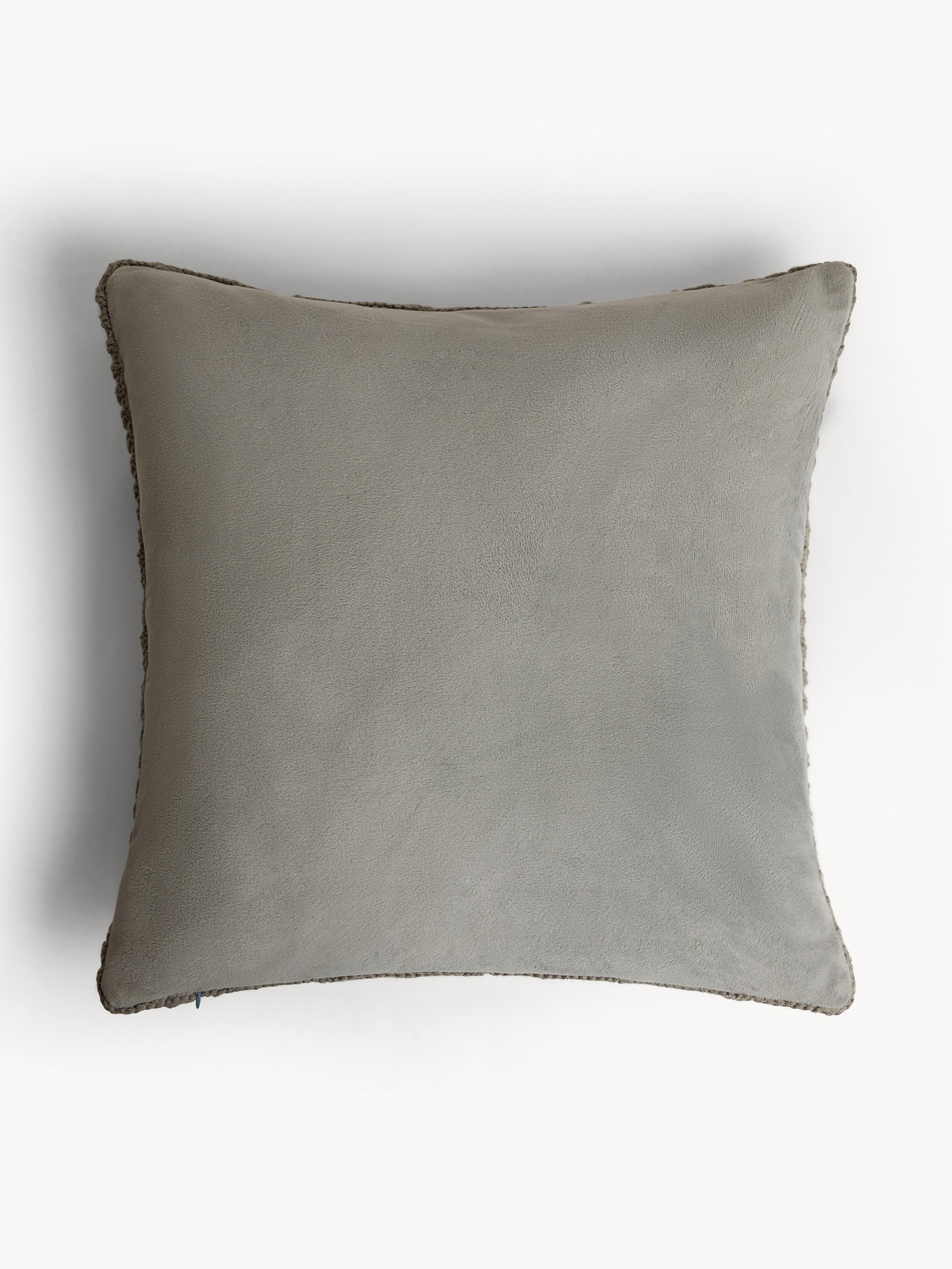 Cuscino 45x45 cm con motivo a treccia, Grigio chiaro, large image number 1