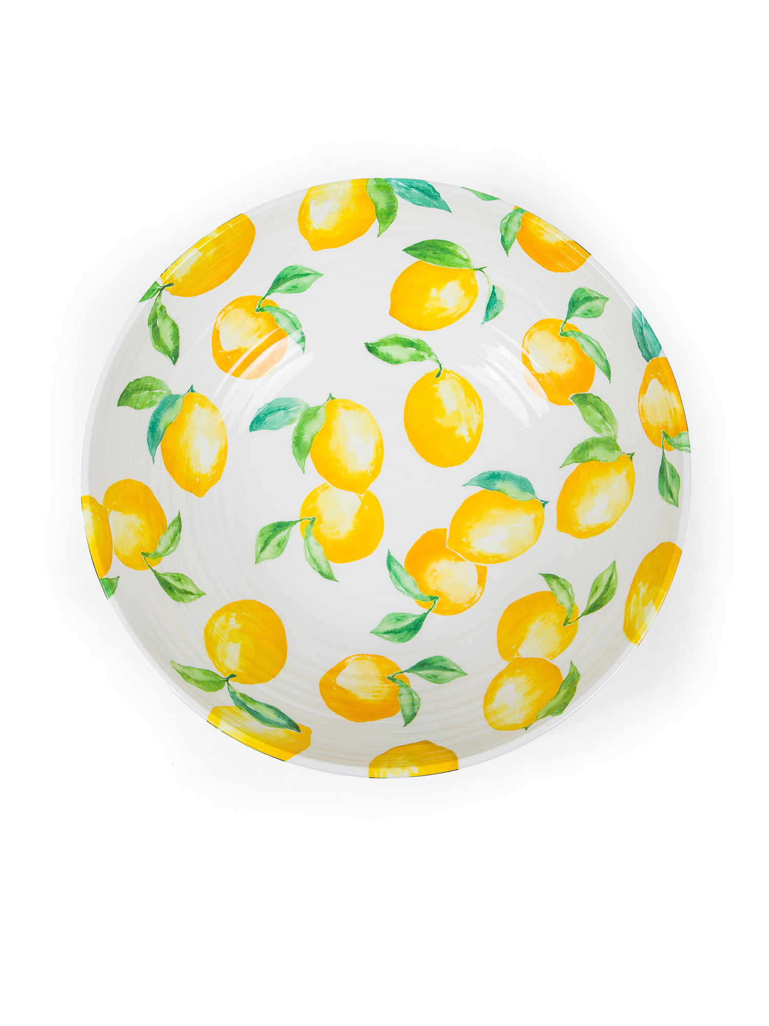 Melamine soup plate with lemon motif, White, large image number 1