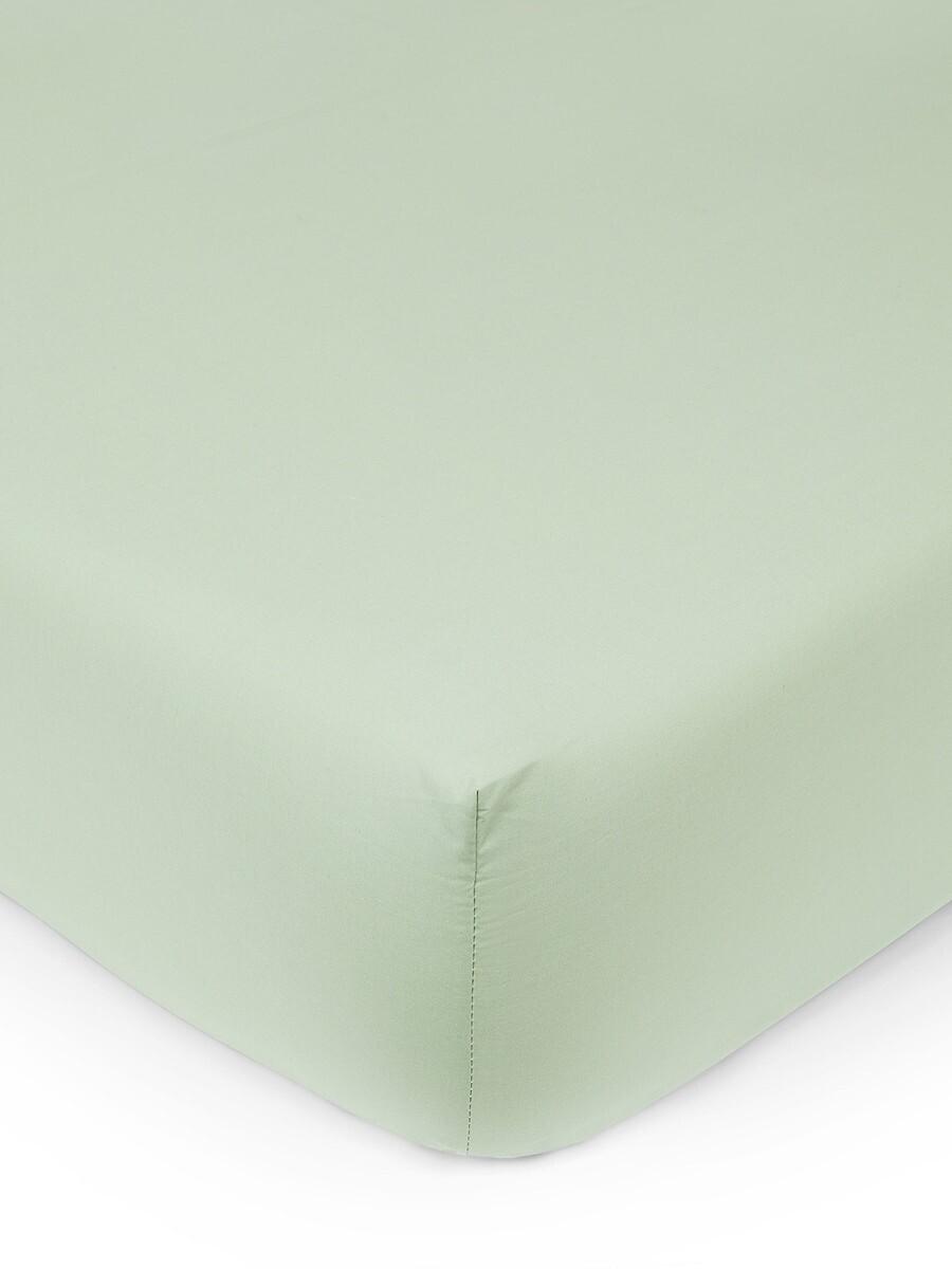Lenzuolo con angoli in cotone percalle Zefiro, Verde, large image number 0