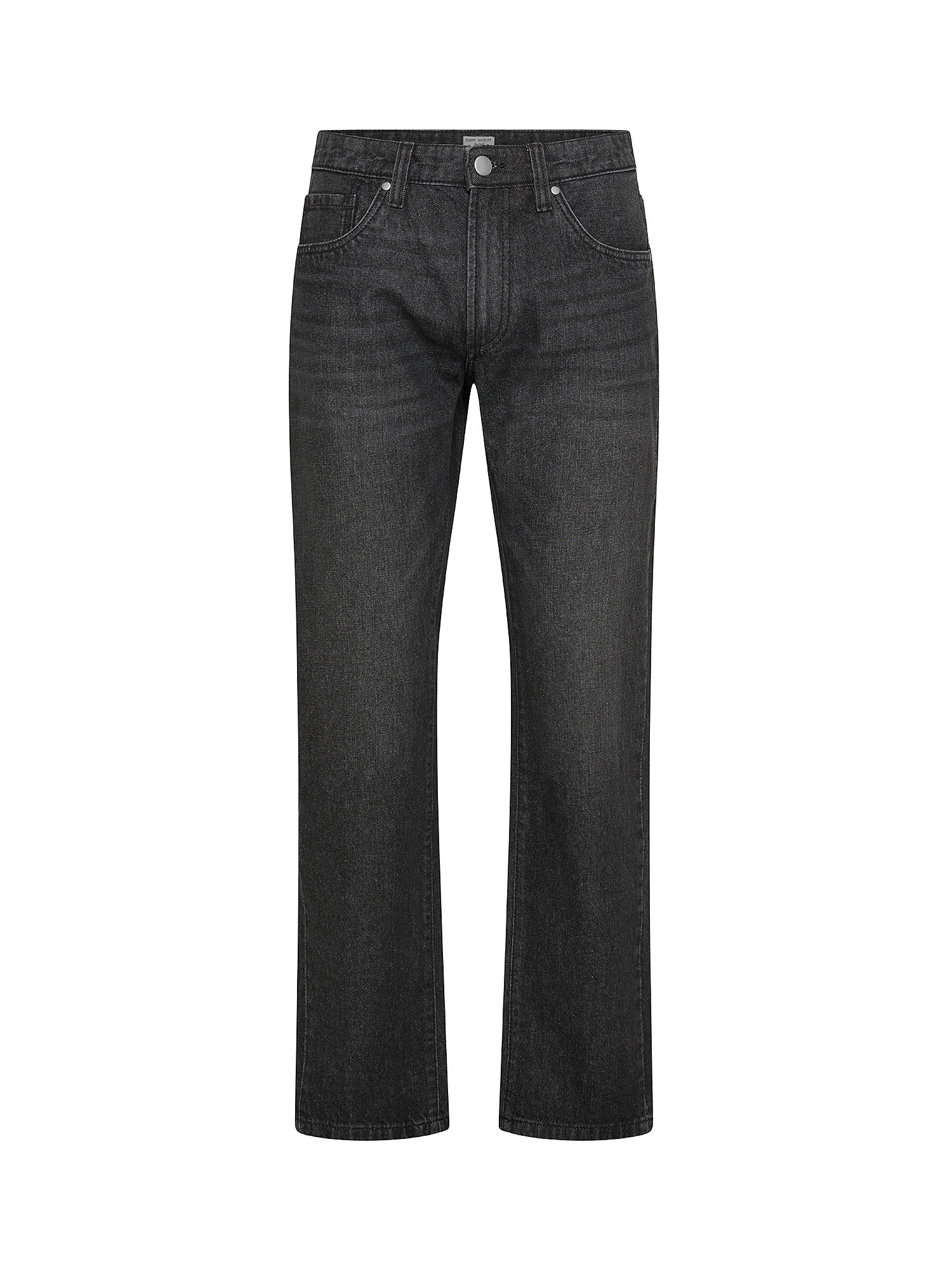 JCT - Five pocket jeans in pure cotton, Black, large image number 0