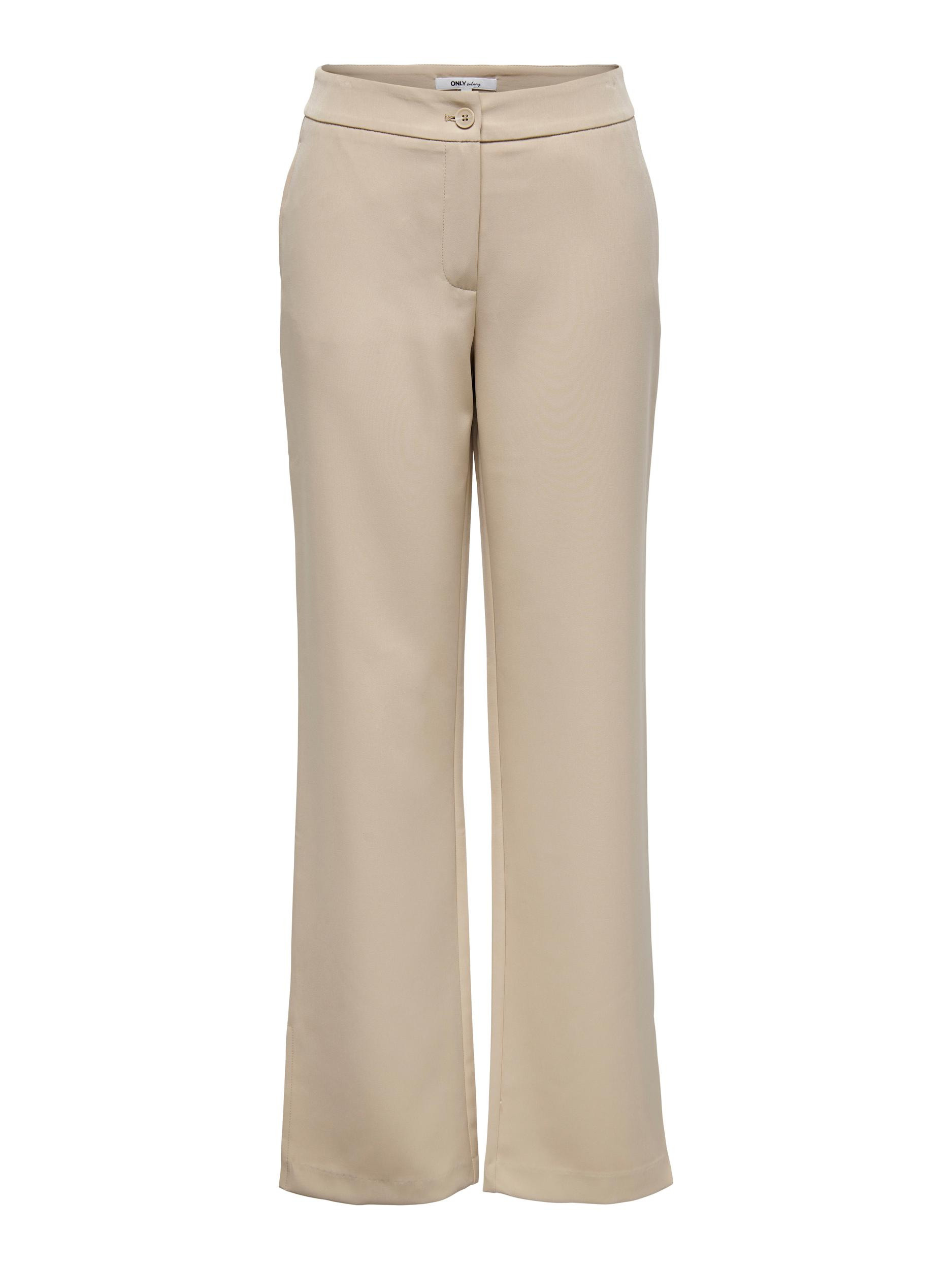 Only - Straight fit trousers, Light Beige, large image number 0