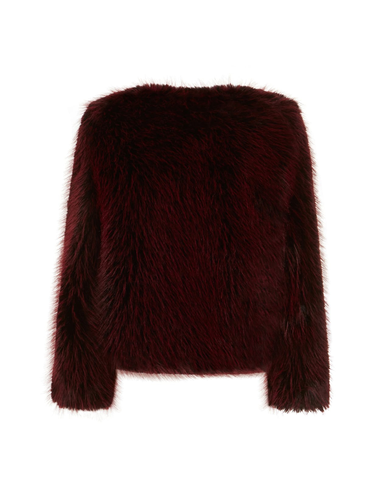 Faux fur jacket, Red Bordeaux, large image number 1