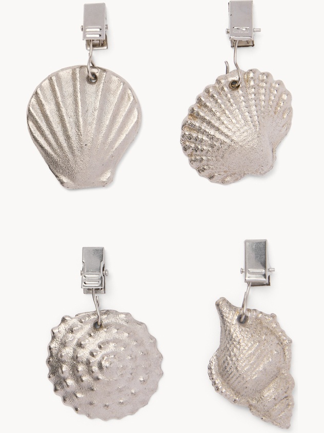 Set of 4 Shell-Shaped Tablecloth Clips - Introductory Price