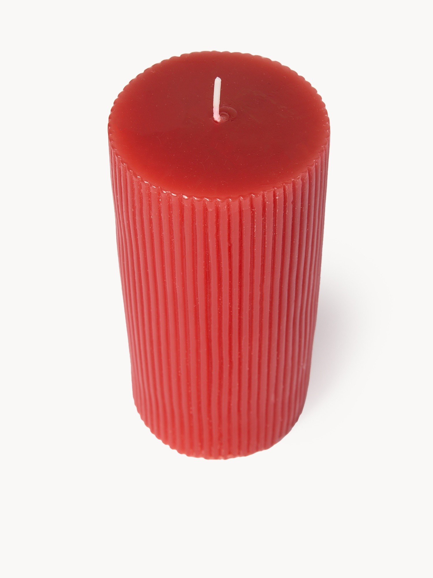 Striped candle stub, Red, large image number 1