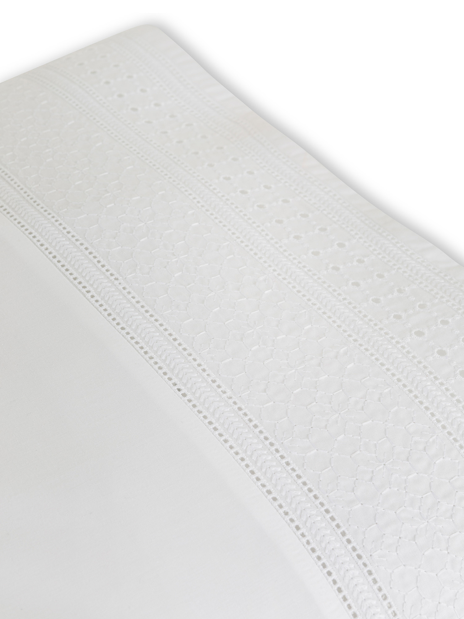 Pillowcase in fine cotton percale Portofino, White, large image number 1