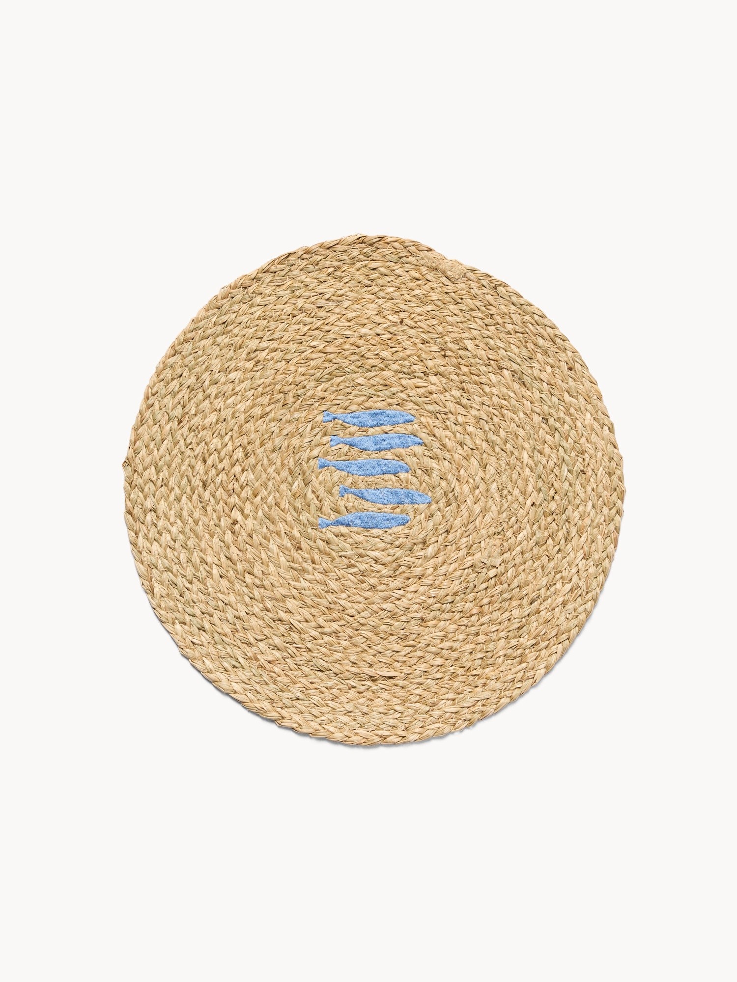 Marine-themed embroidered placemat, Natural, large image number 1