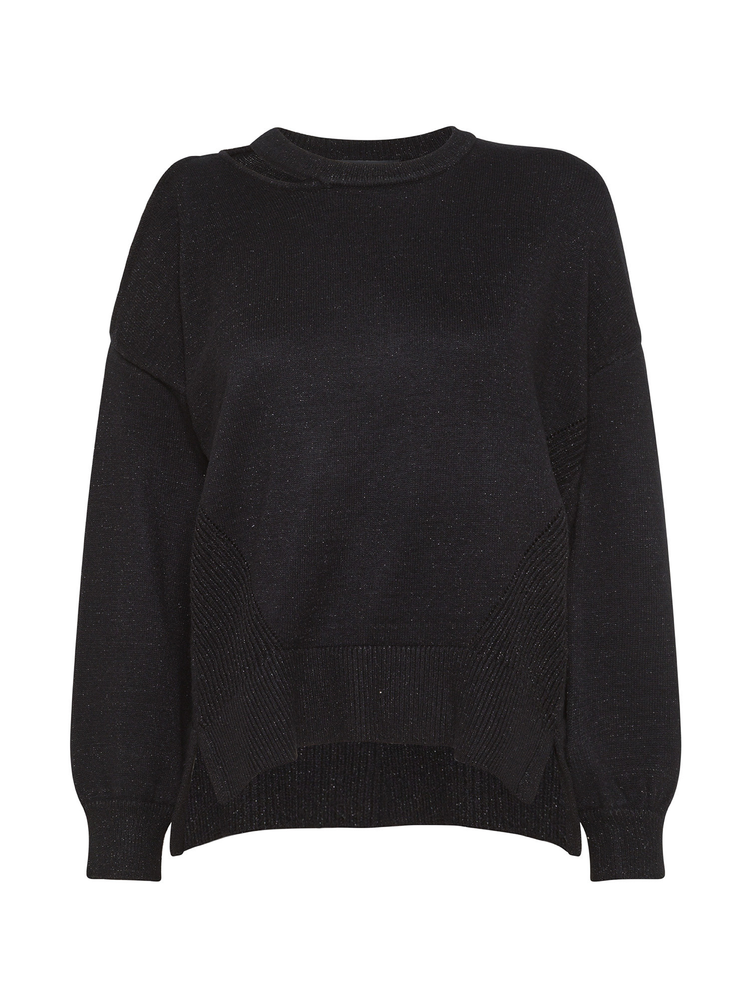 DKNY - Sweater with cut out details, Black, large image number 0