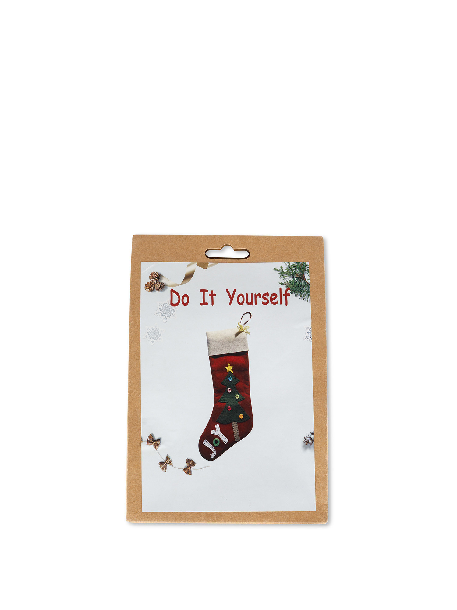 Do it yourself package in felt sock, Red, large image number 0