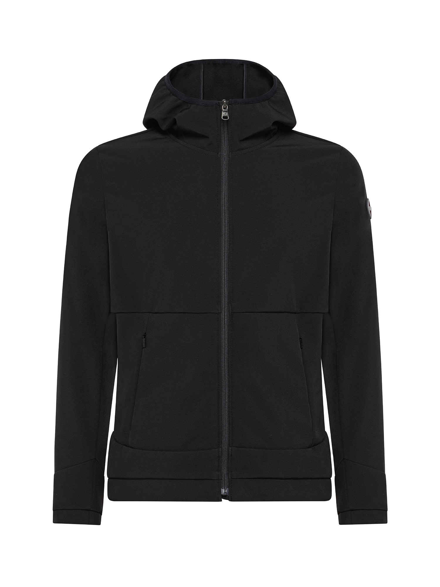 Hoodie jacket in soft three-layer fabric, Black, large image number 0