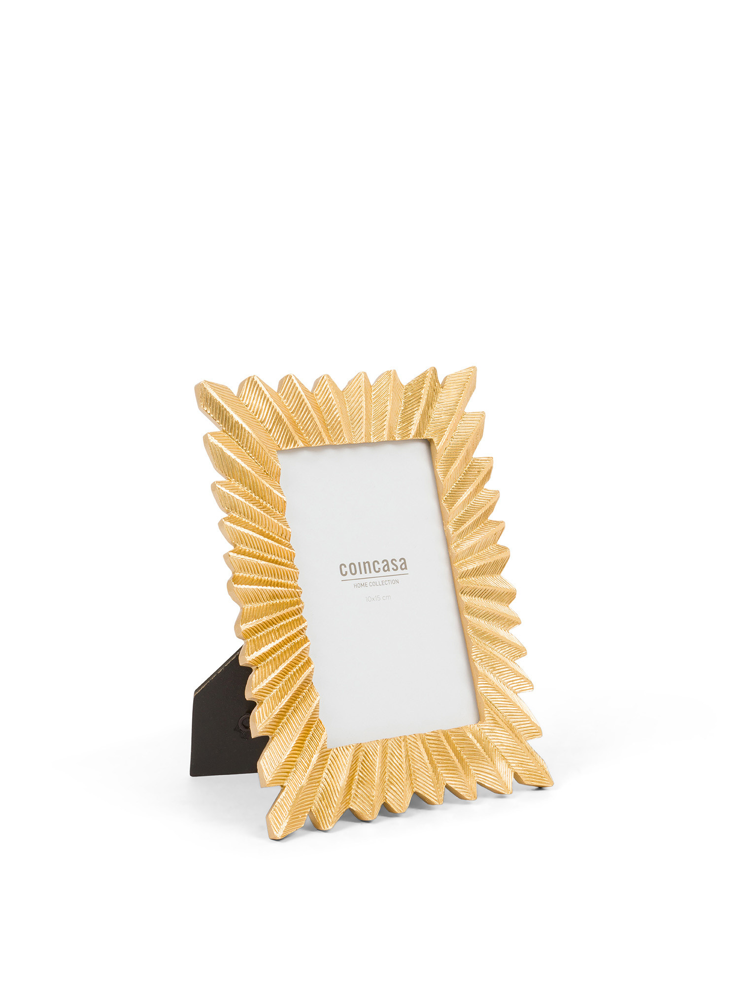 Photo holder with hand-finished polyresin frame., Gold, large image number 0
