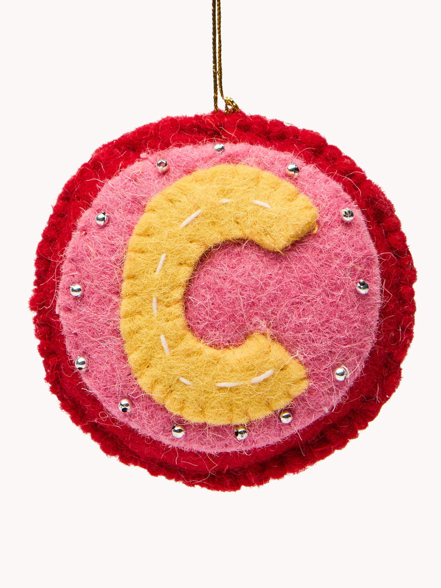 Pallina in feltro lettera C, Multicolor, large image number 1