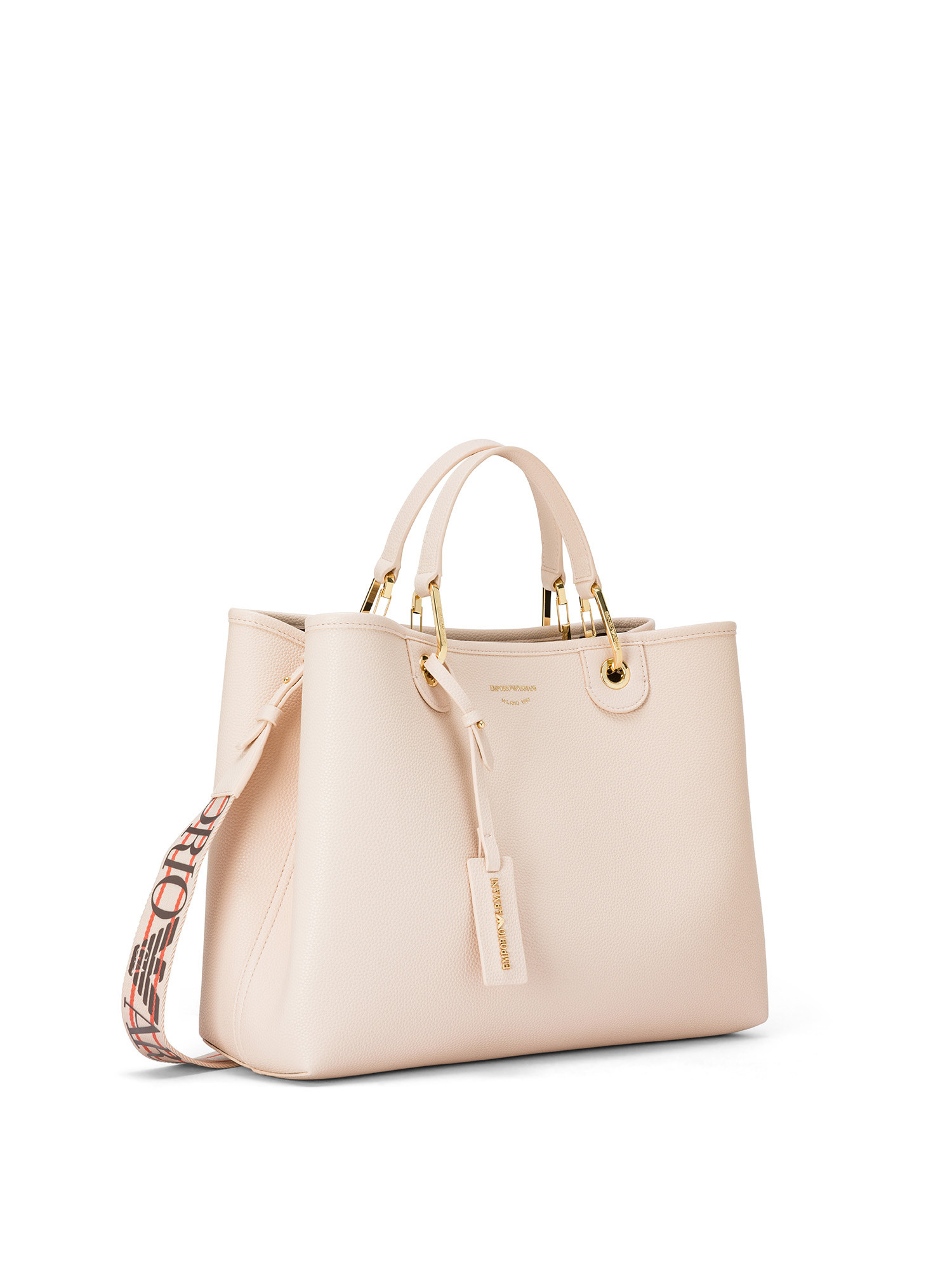 Emporio Armani - Deer print medium handbag, Powder Pink, large image number 1