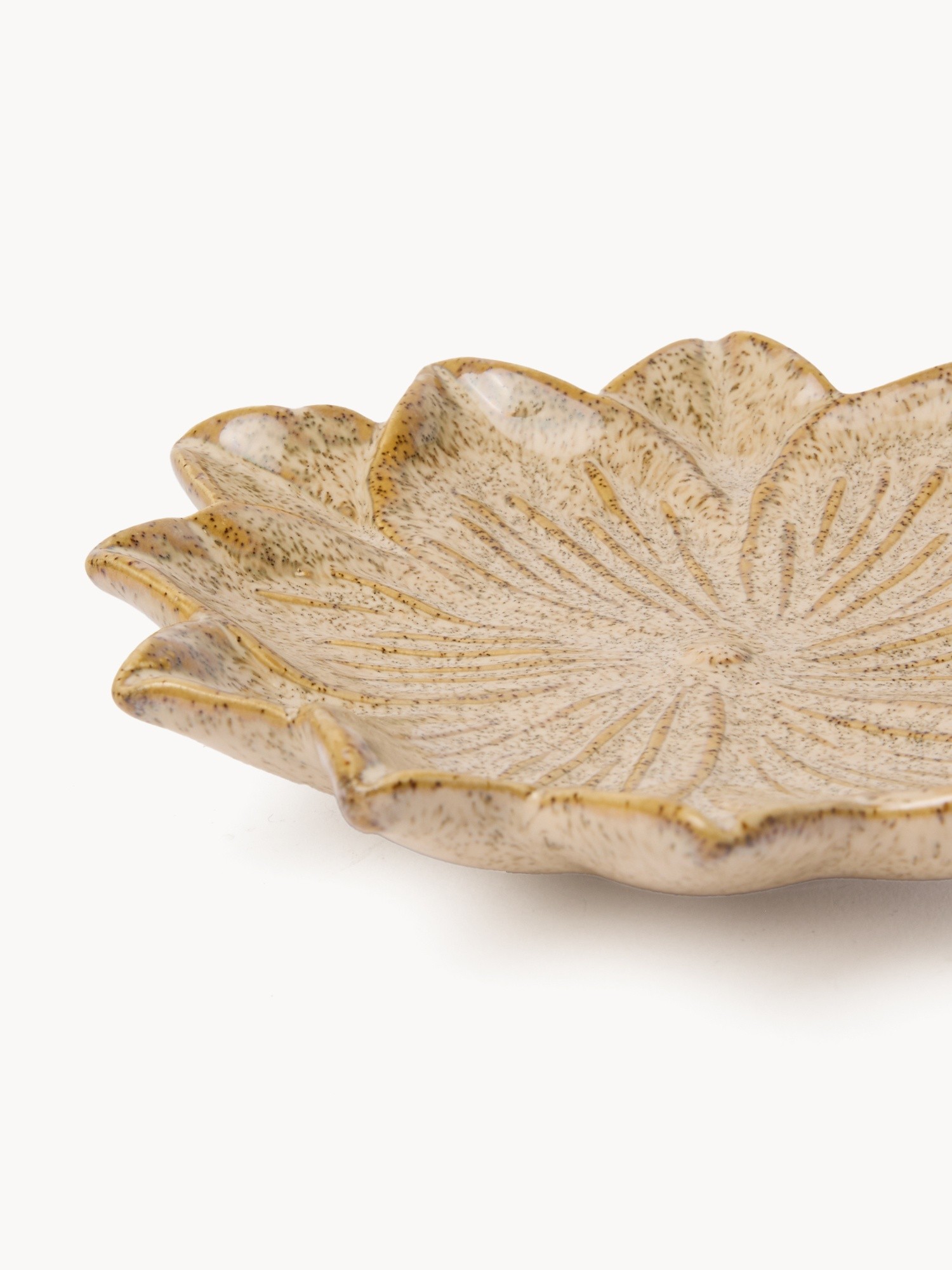 Decorative ceramic tray, Beige, large image number 1
