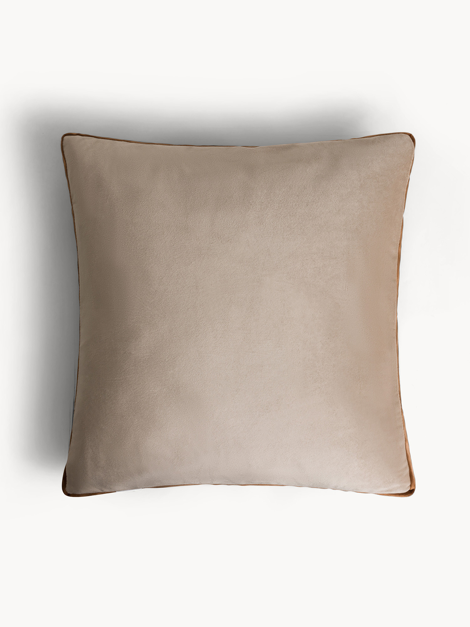 Cuscino 45x45 cm in velluto, Naturale, large image number 0