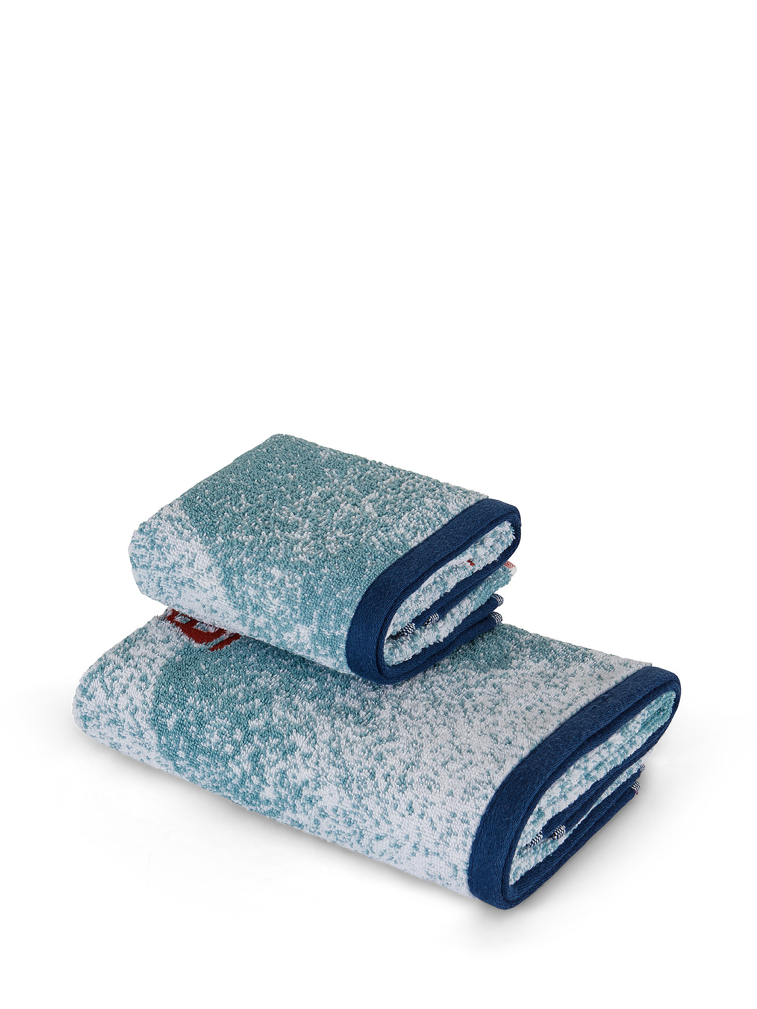 Asciugamano cotone velour motivo barchette, Blu chiaro, large