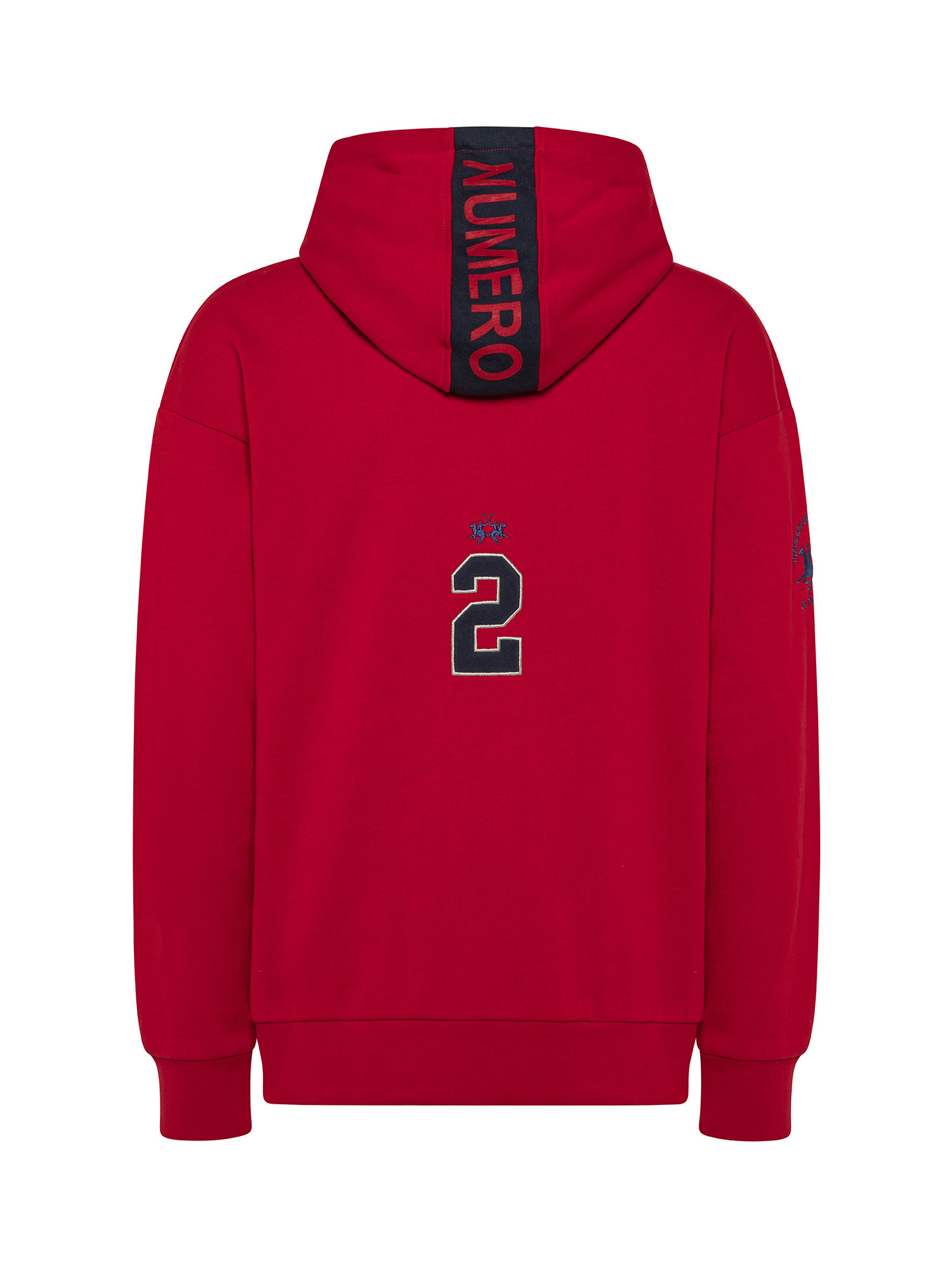 Oversized long-sleeved pure cotton sweatshirt, Red, large image number 1