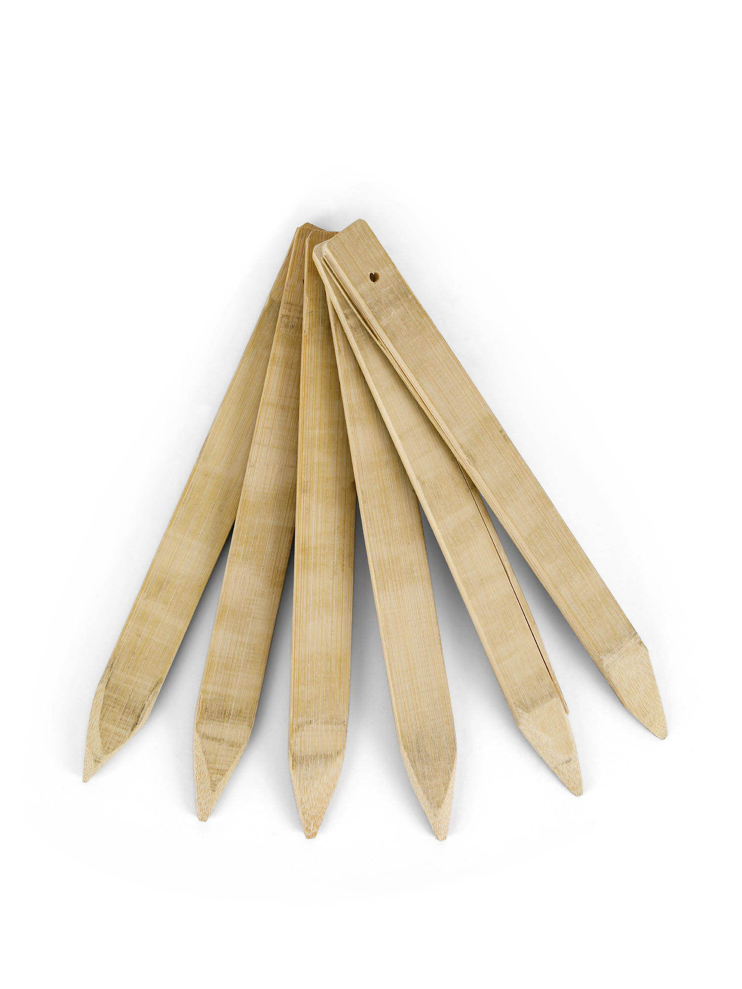 Set of 6 bamboo seed markers, Beige, large image number 0