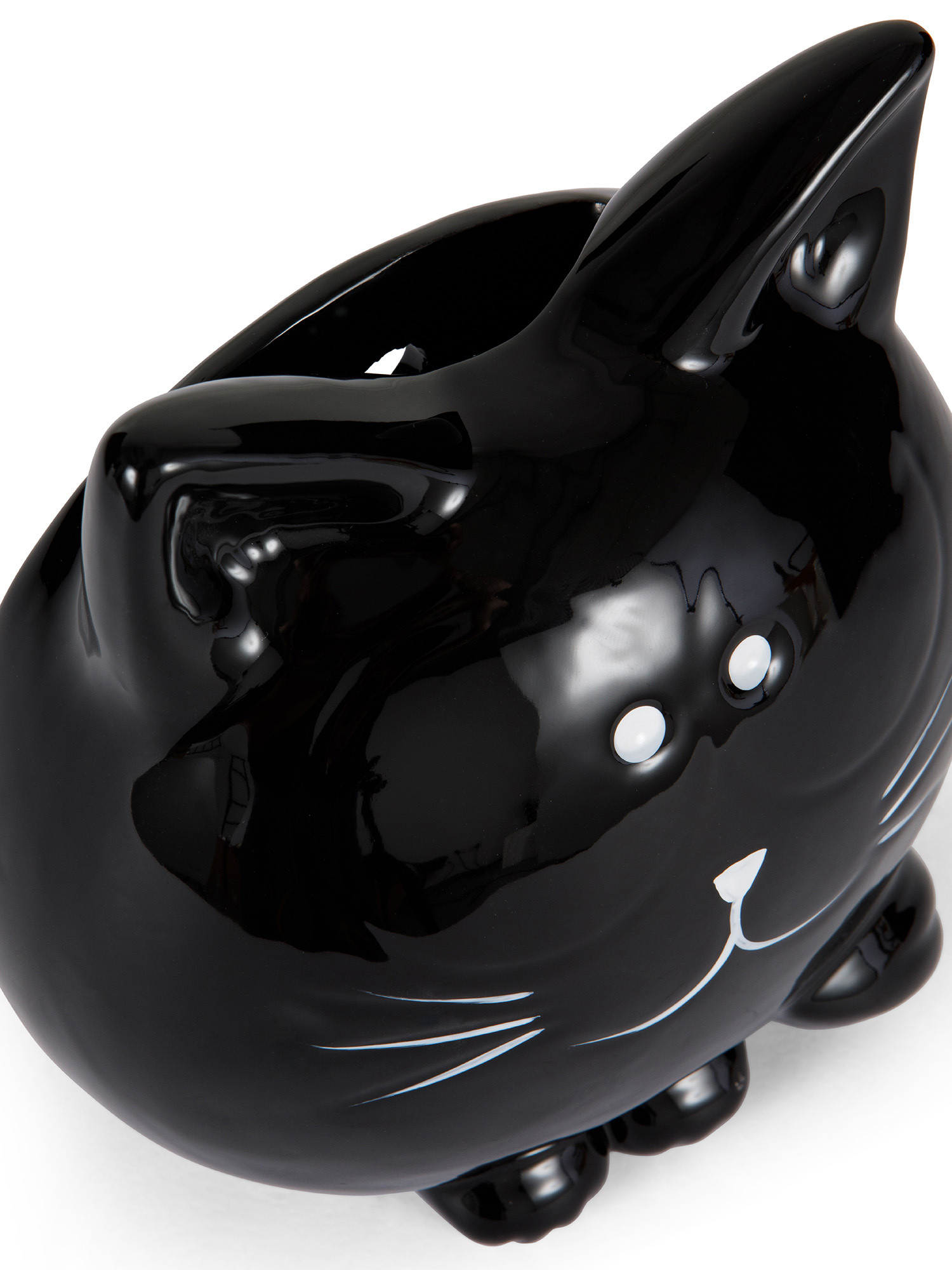 Ceramic cat humidifier, Black, large image number 1