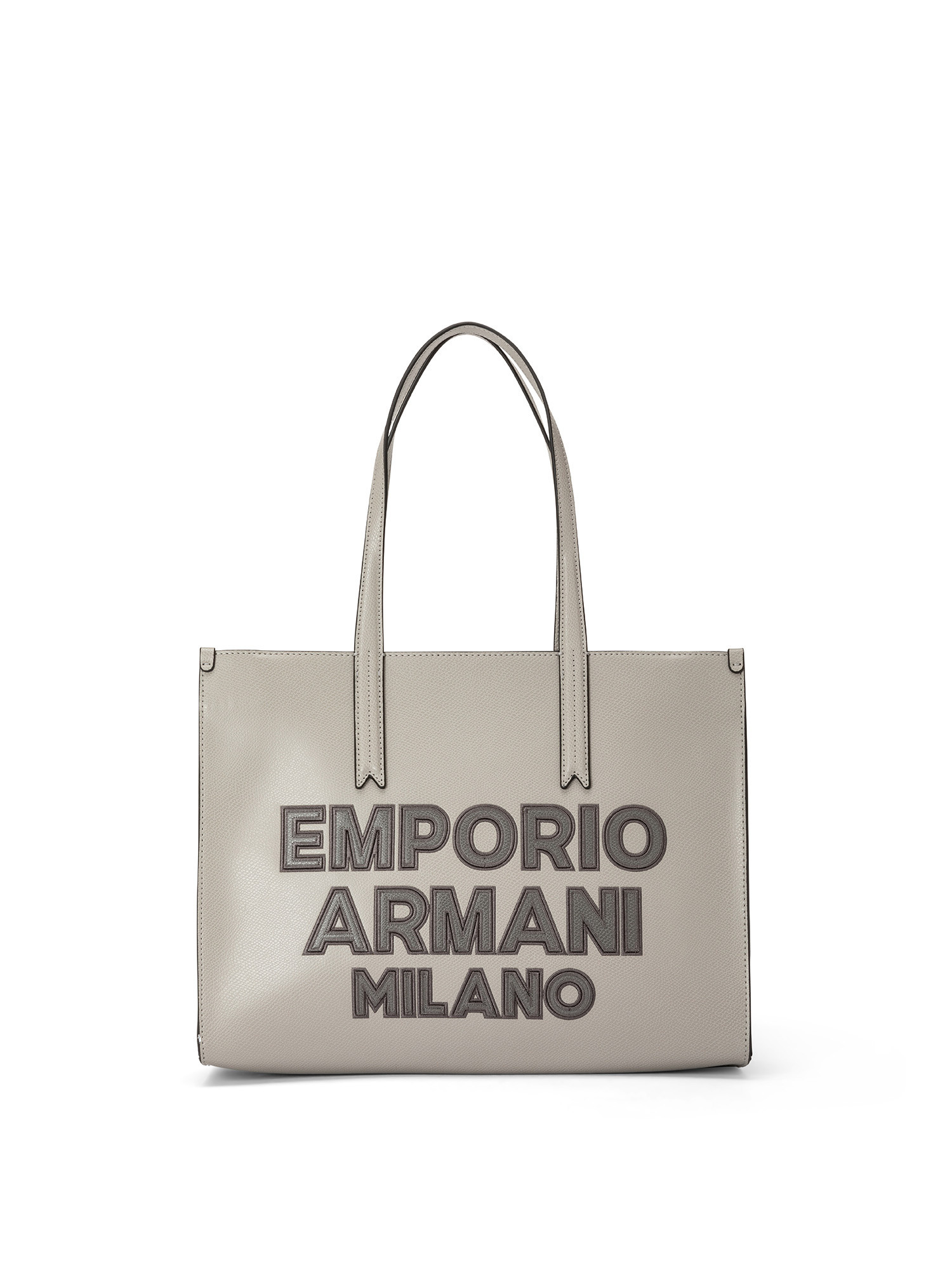 Emporio Armani - Borsa con ricamo logo, Grigio, large image number 0