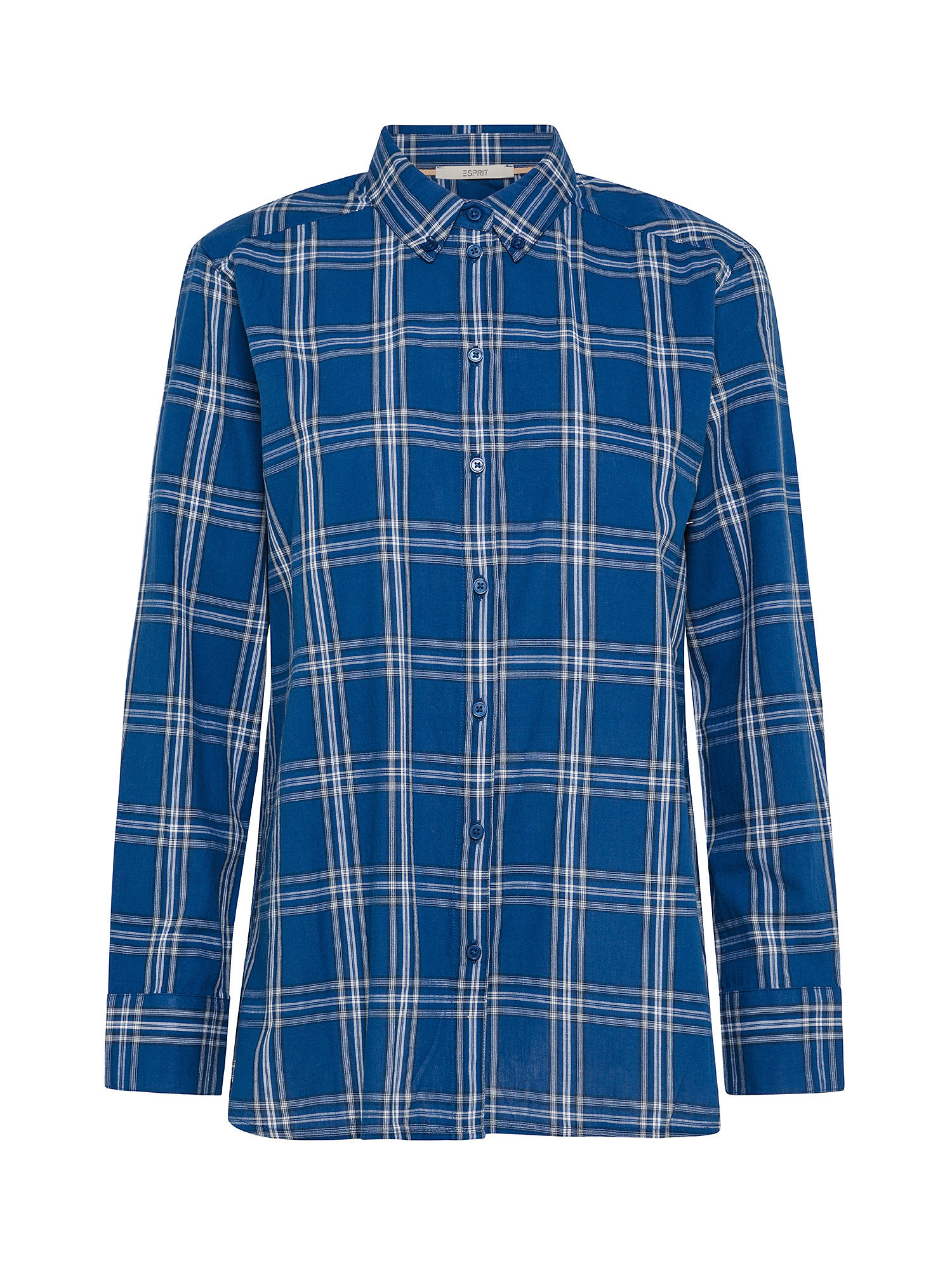 Checked blouse, Blue, large image number 0