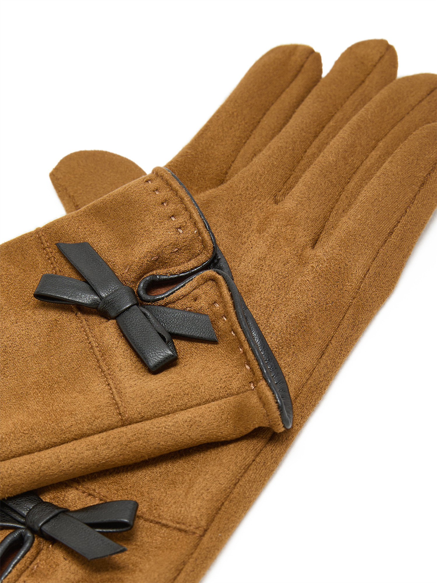 Koan - Gloves with bow, Camel, large image number 1