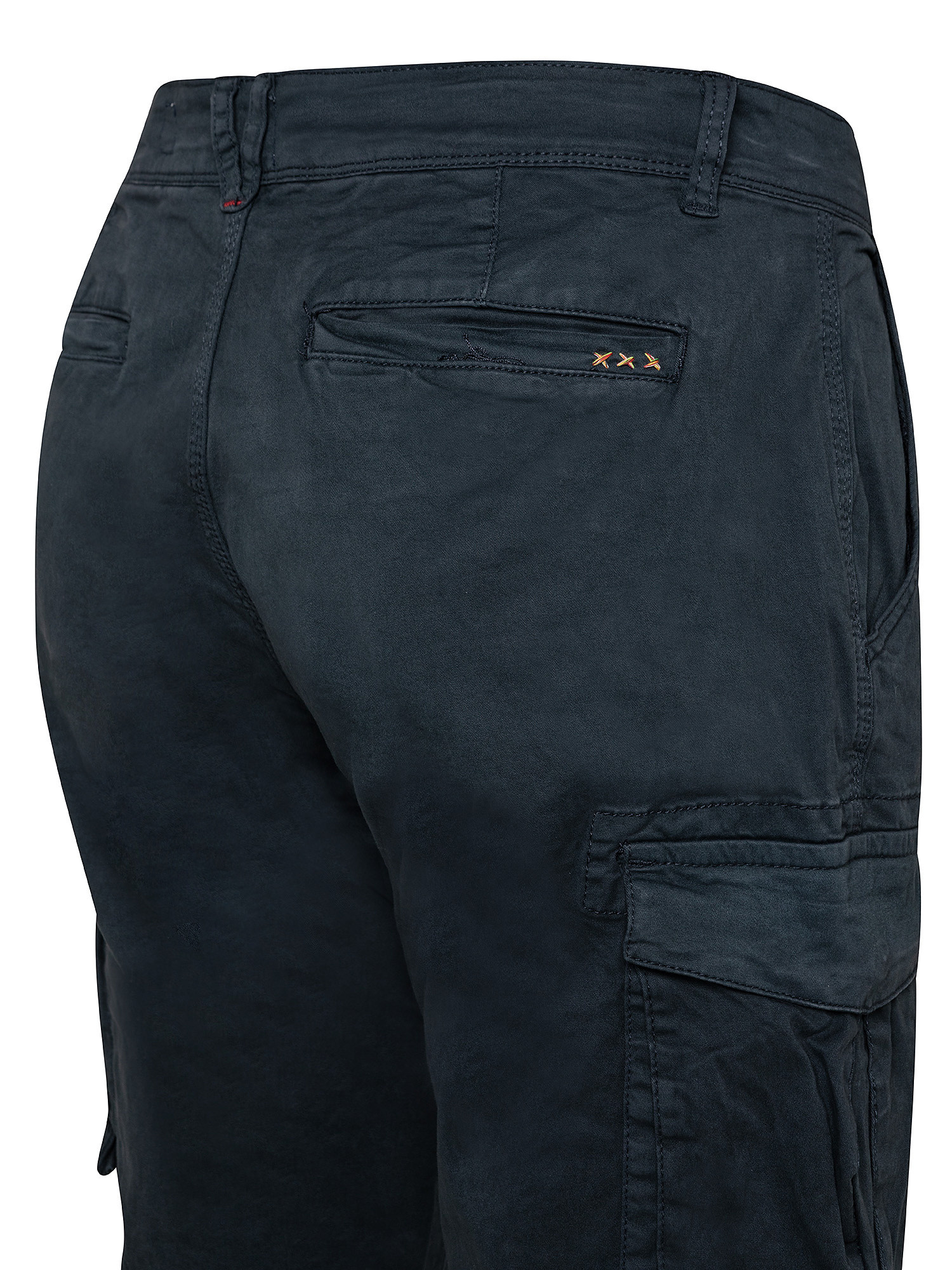 Pantalone cargo cotone stretch, Blu, large image number 2