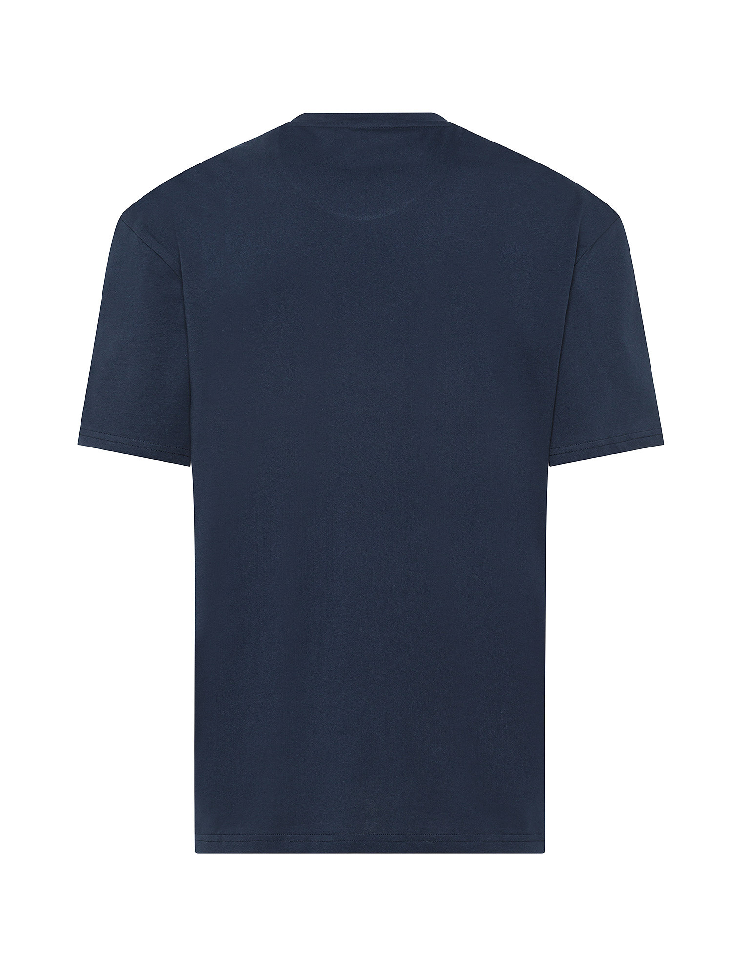Hugo - T-shirt con stampa logo in cotone, Blu scuro, large image number 1