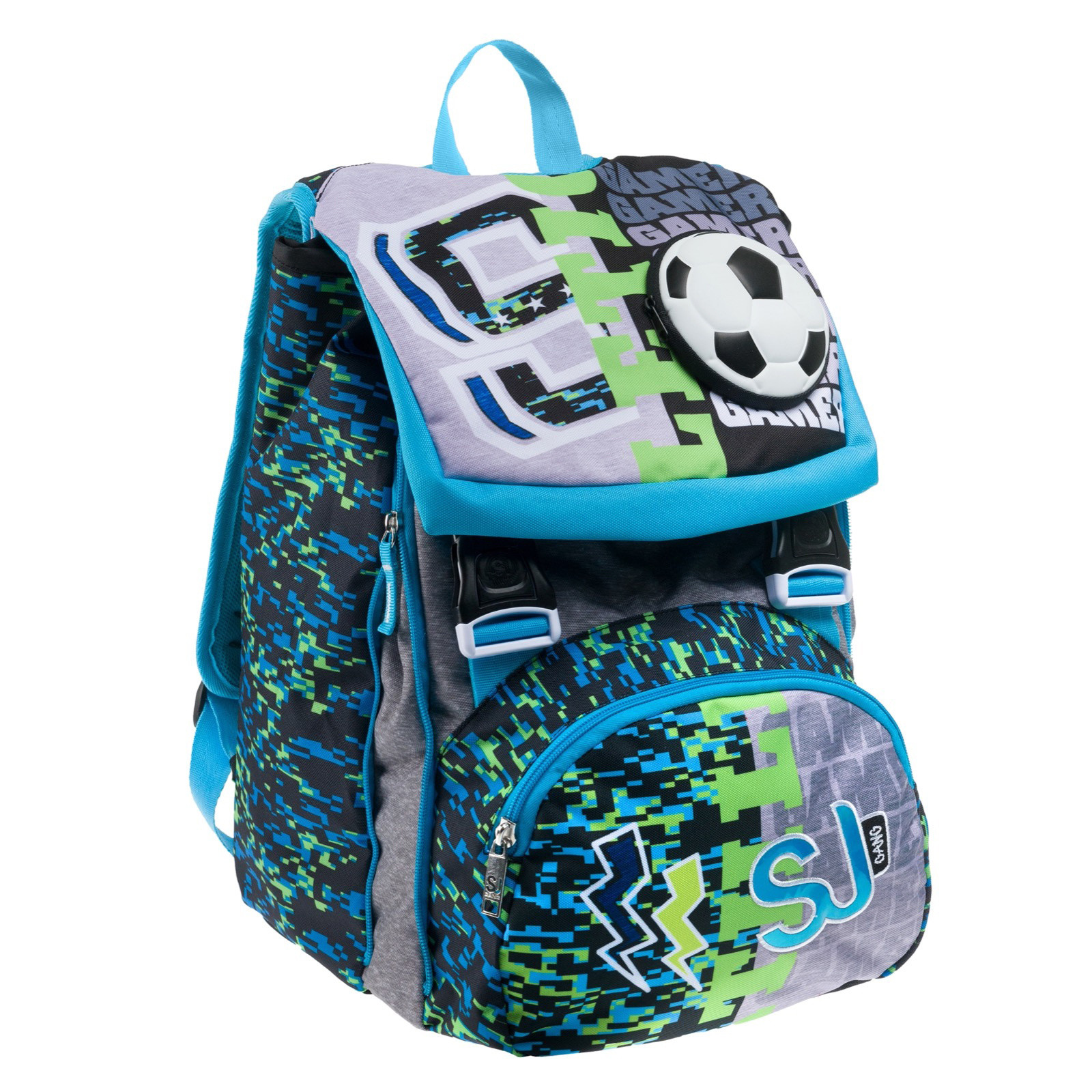 Backpack extensible sj gang goalkick boy, Light Blue, large image number 0