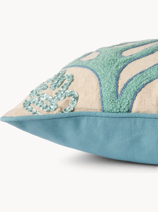 Seabed embroidery cushion,35x50cm