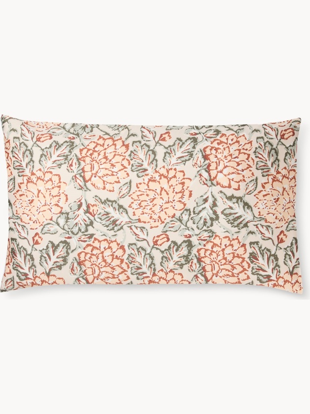 Federa in raso di cotone fantasia rose